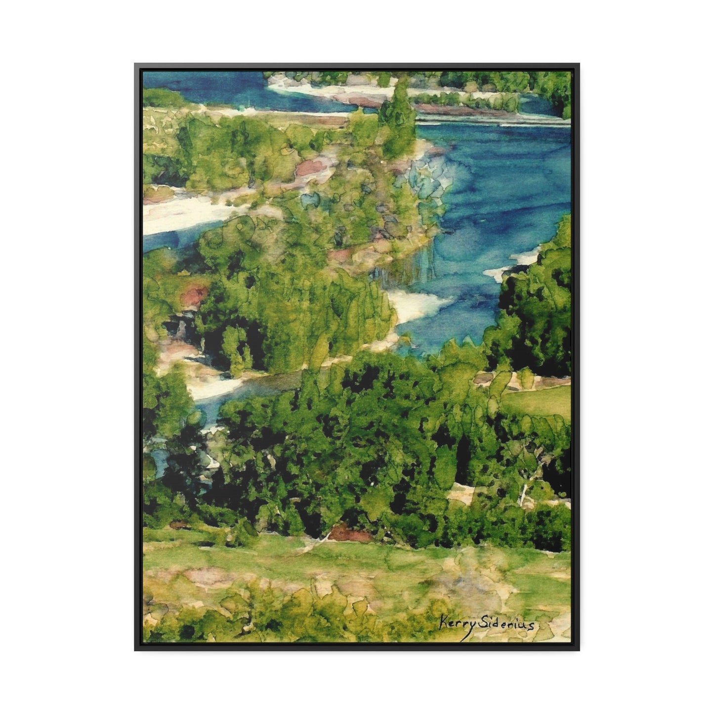 "Wenatchee River Looking West from Horse Lake Road" Canvas Wrap, Vertical Frame