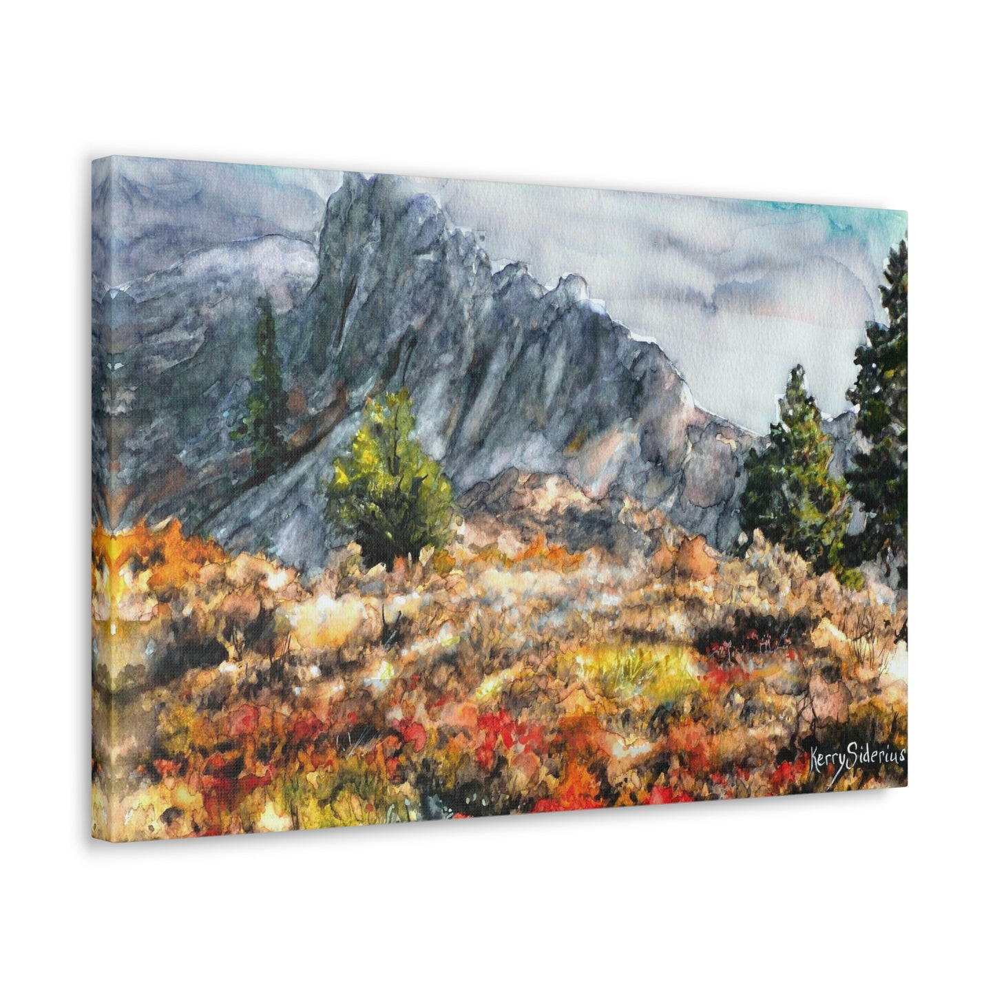 "Foggy Hike up the Peshastin Pinacles" Gallery Wrapped Canvas