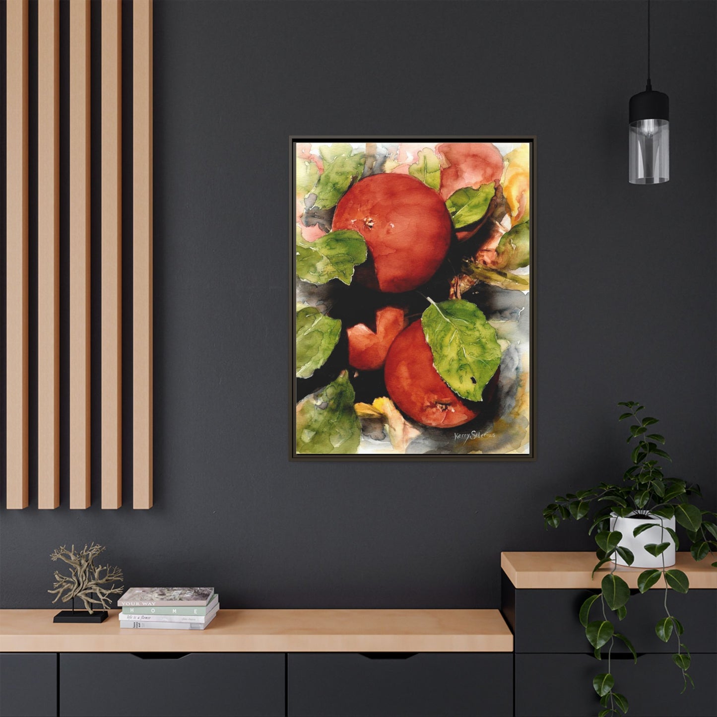 "Wenatchee Apples" Pinewood Framed Canvas