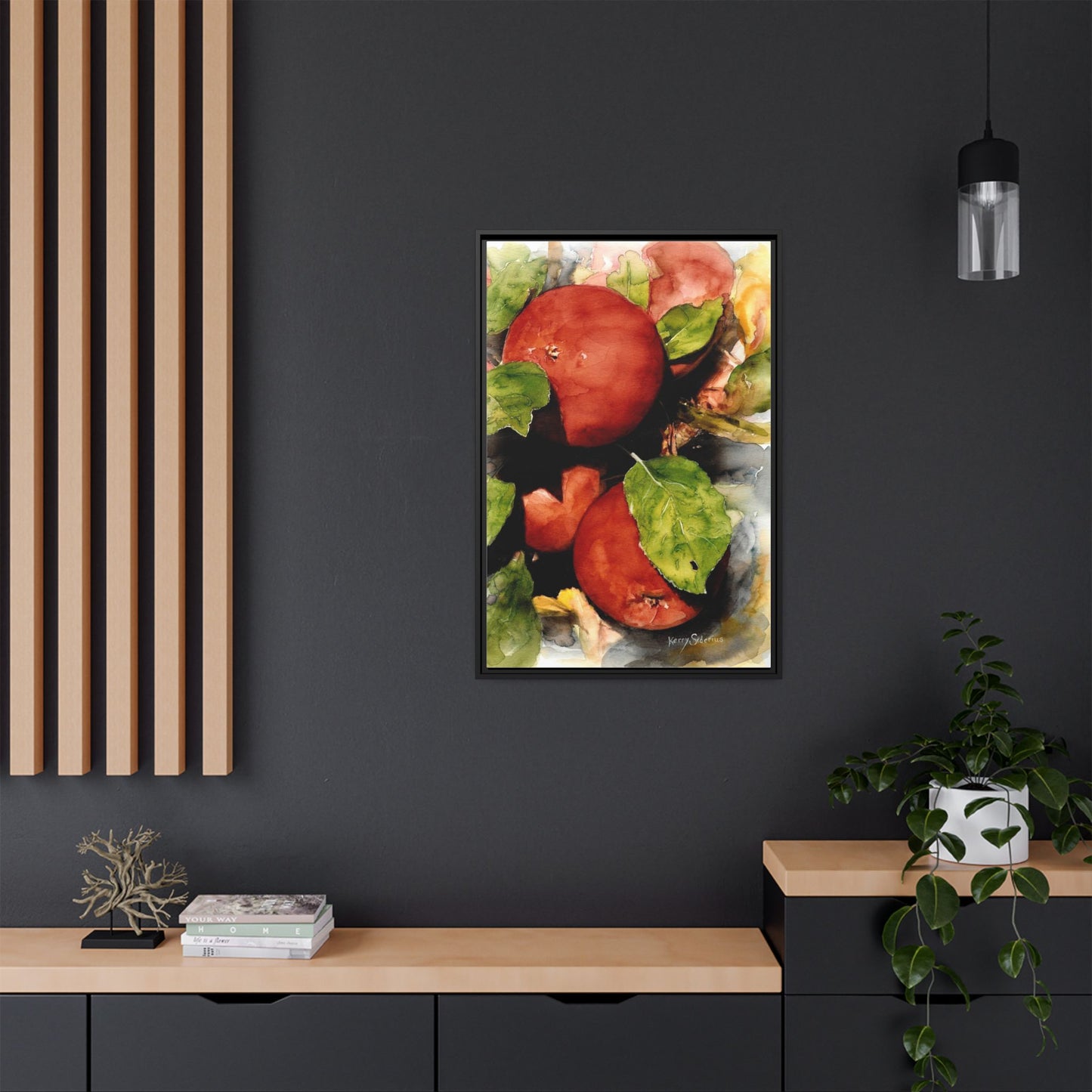 "Wenatchee Apples" Pinewood Framed Canvas