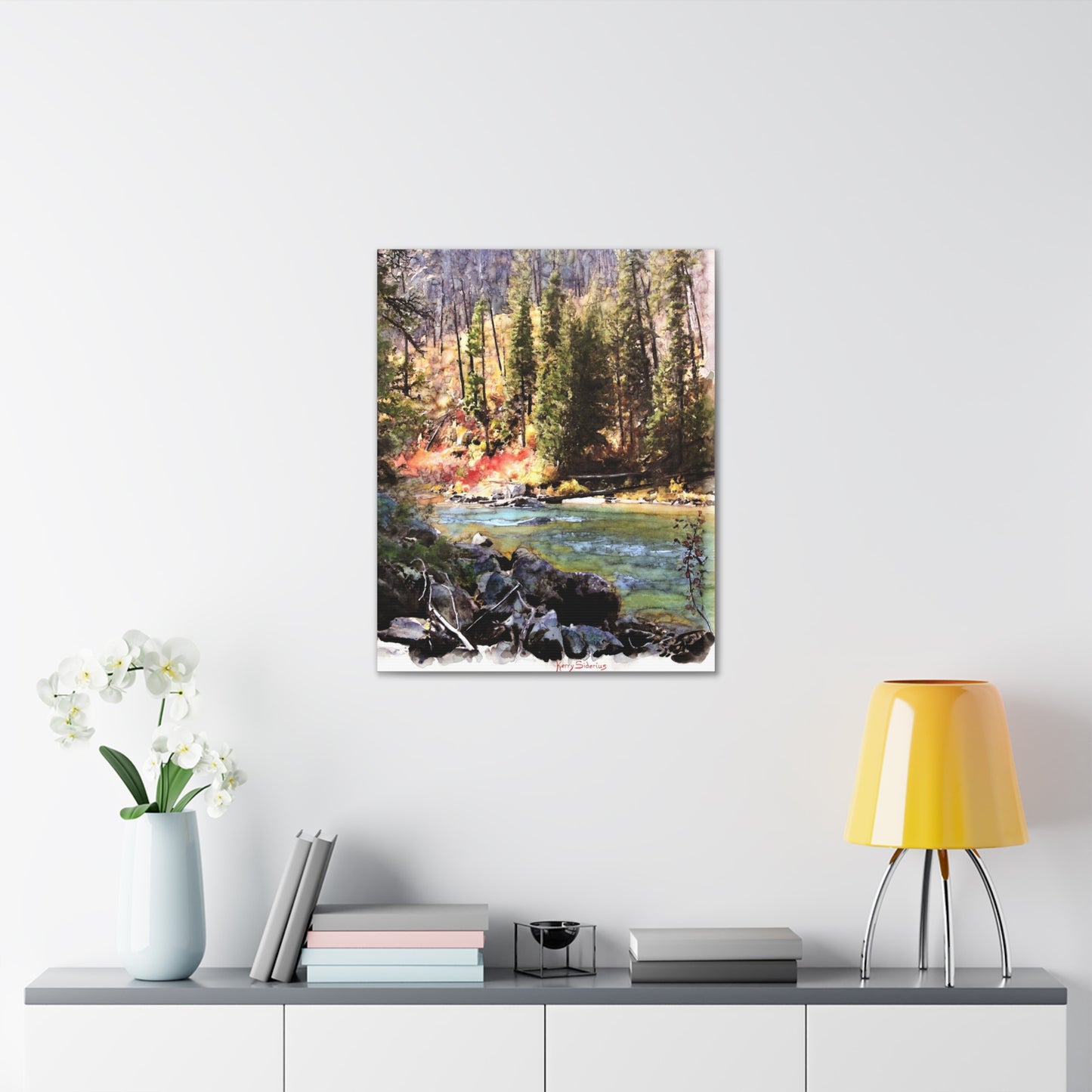 "Tumwater Canyon, Blue Water" Gallery Wrapped Canvas