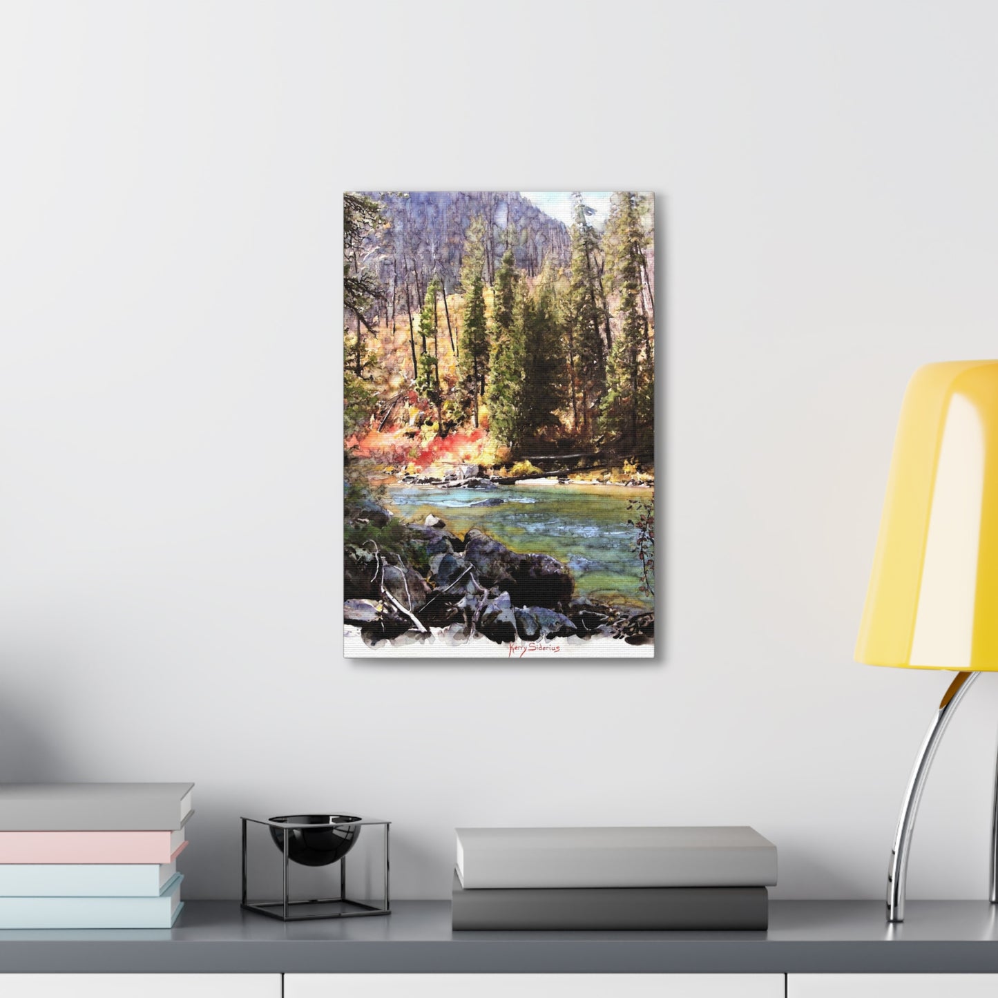 "Tumwater Canyon, Blue Water" Gallery Wrapped Canvas