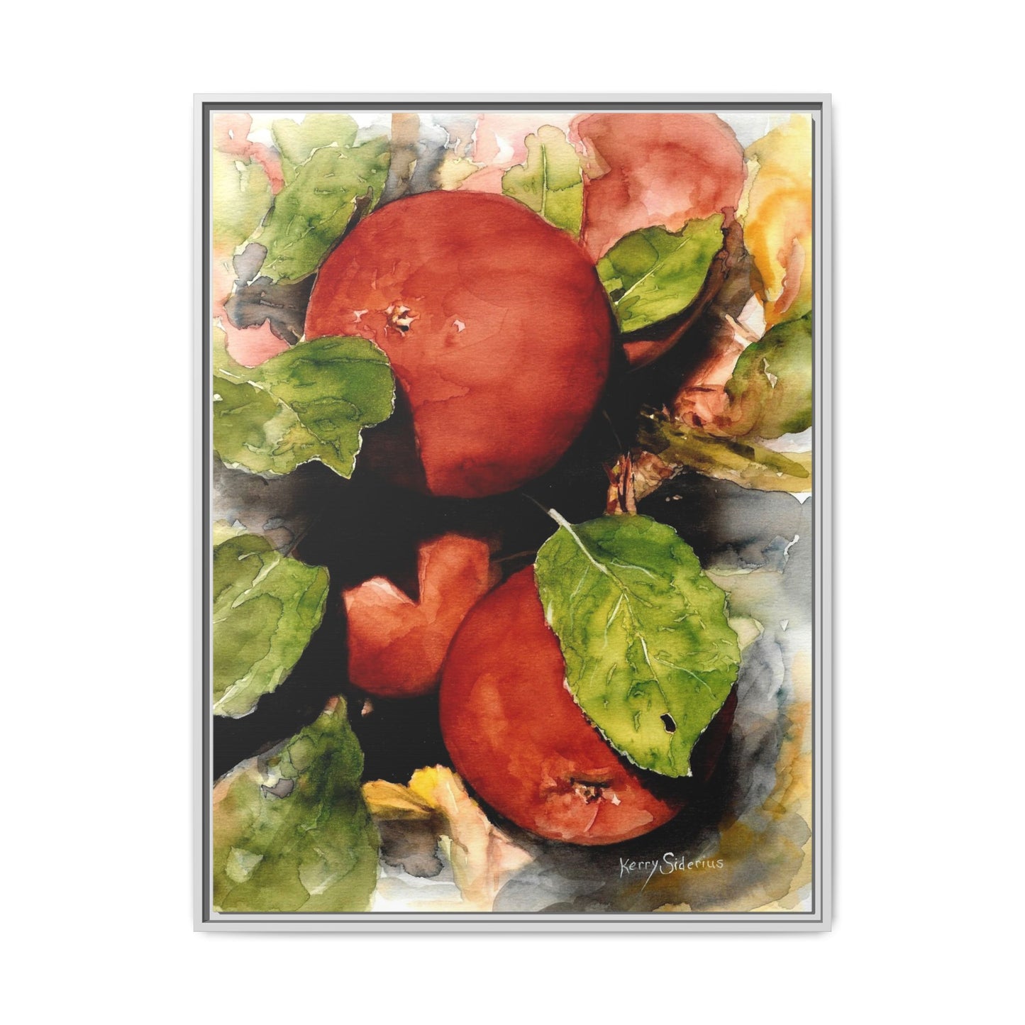"Wenatchee Apples" Pinewood Framed Canvas