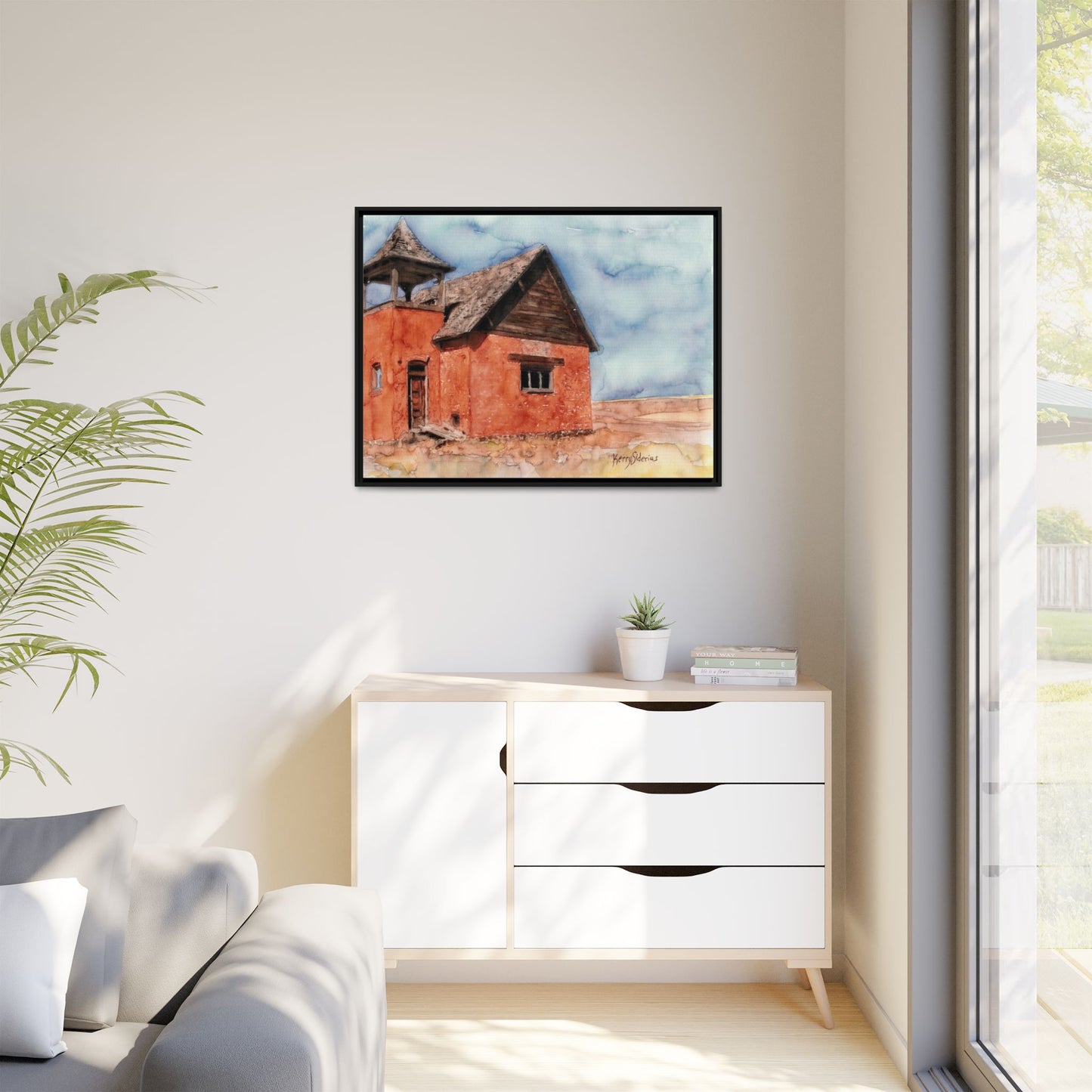 "Waterville Schoolhouse" Gallery Wrapped & Framed Canvas