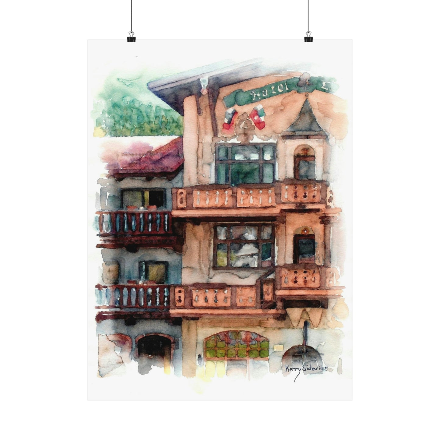 "Leavenworth's Hotel Europa" Archival Poster Print