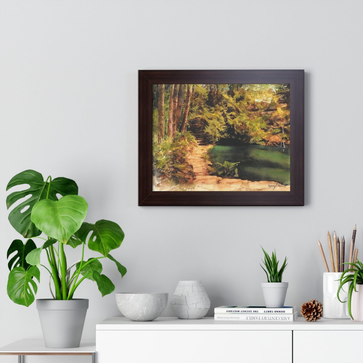 "Ohme Garden's Sylvan Pool" Framed Print