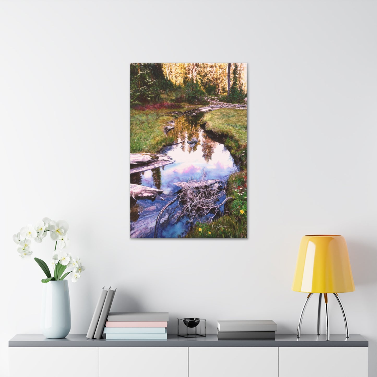 "Val Halla Reflection off Smith Brook Road" Canvas Gallery Wraps