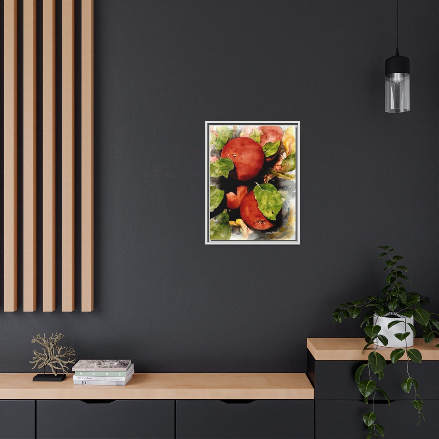 "Wenatchee Apples" Pinewood Framed Canvas