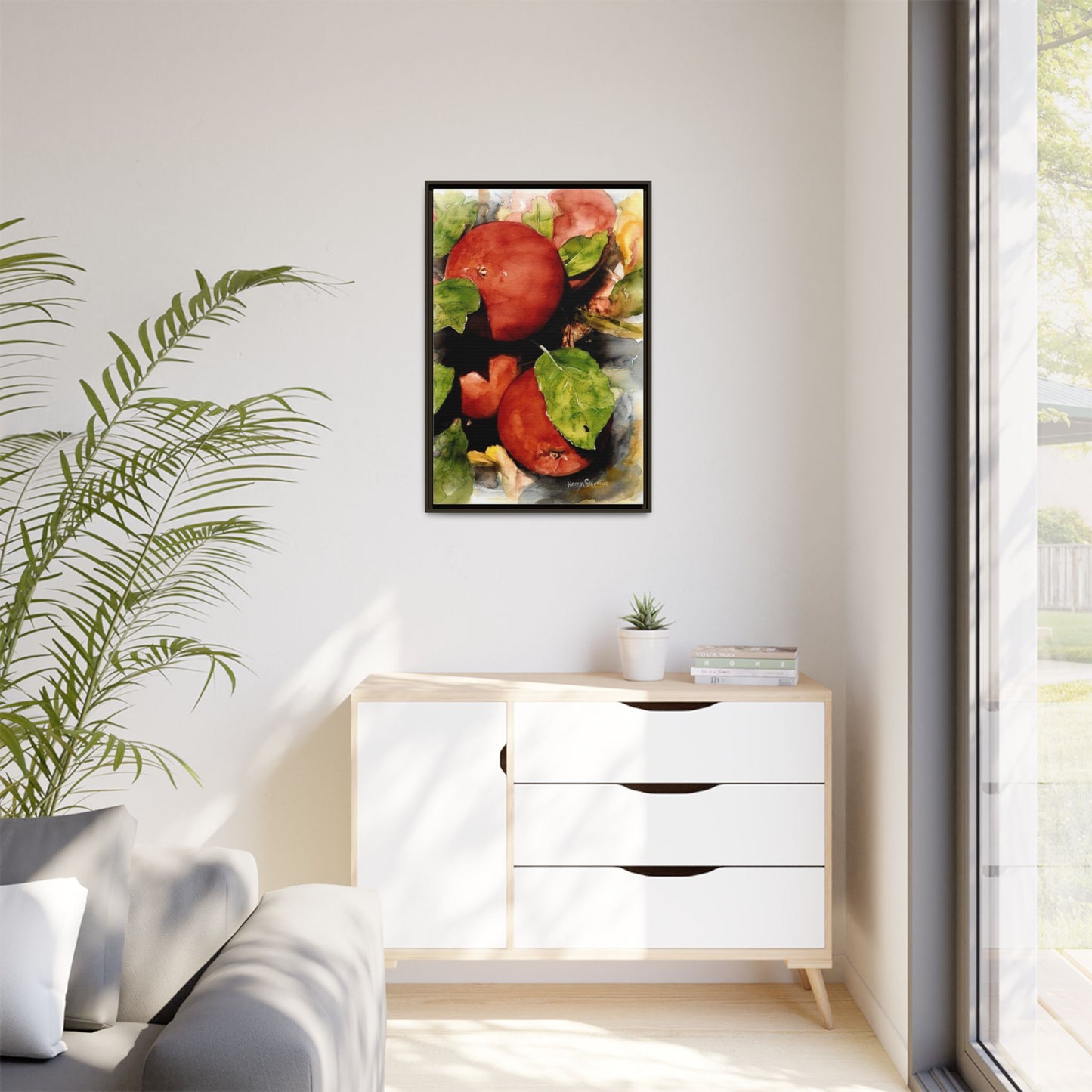 "Wenatchee Apples" Pinewood Framed Canvas