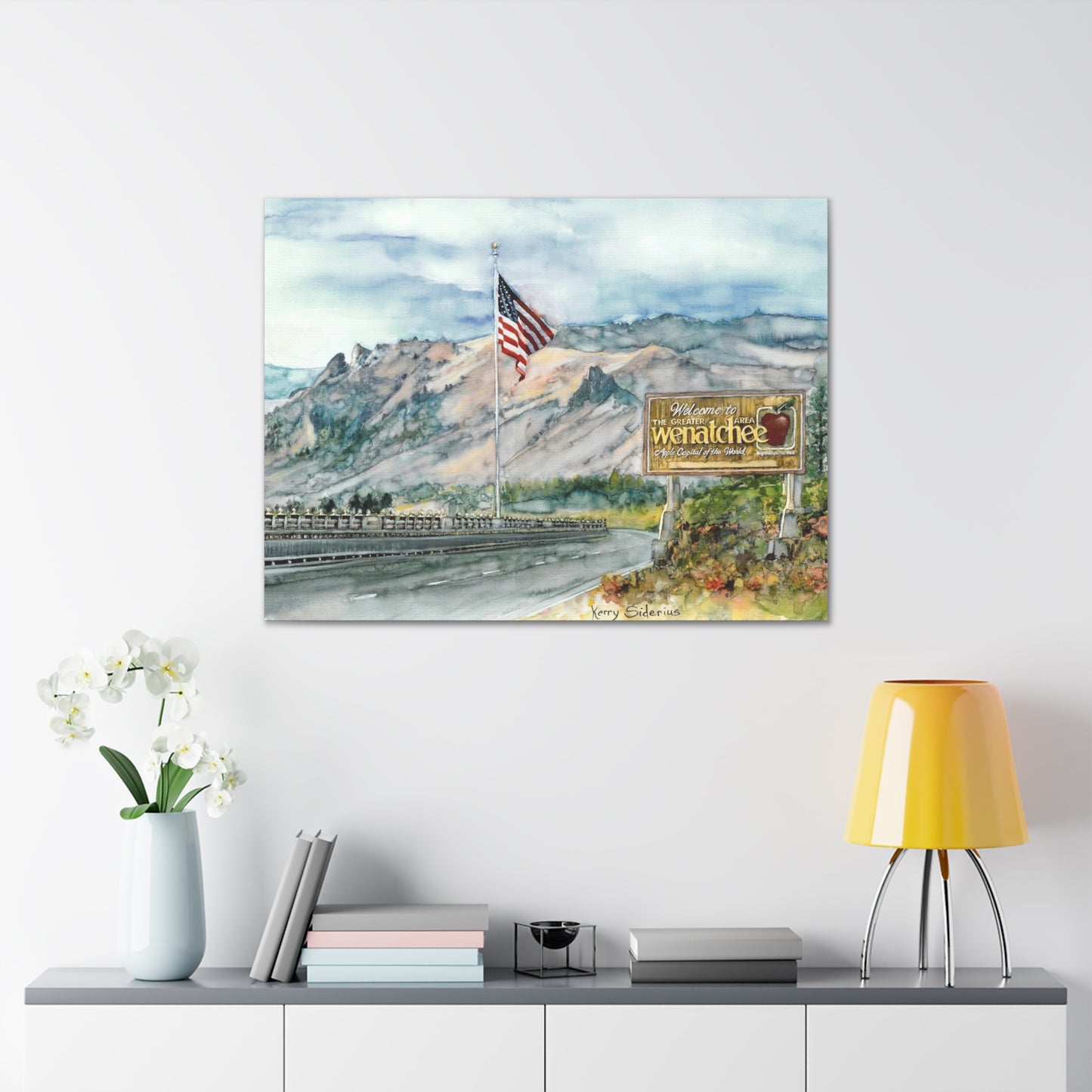 "Coming Home to Wenatchee, The Apple Capital of The World" Canvas Gallery Wrap