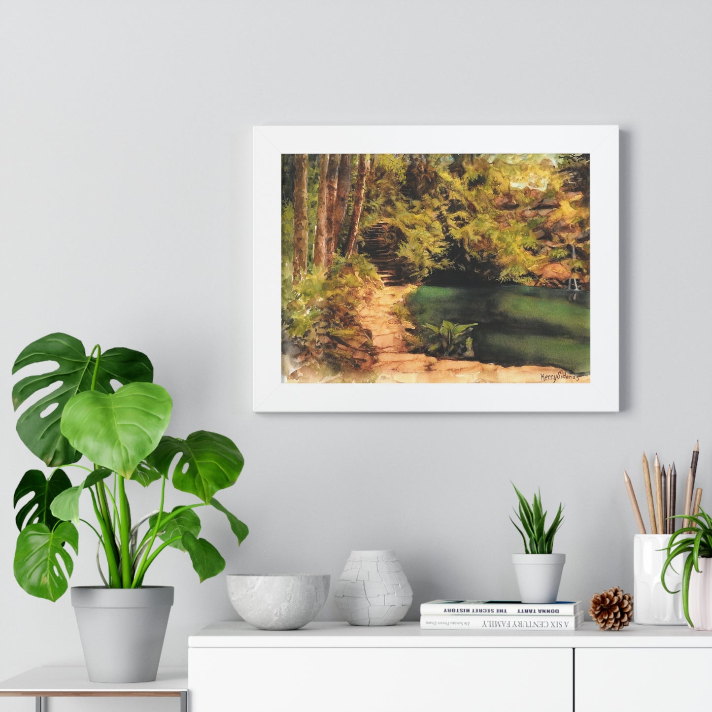 "Ohme Garden's Sylvan Pool" Framed Print