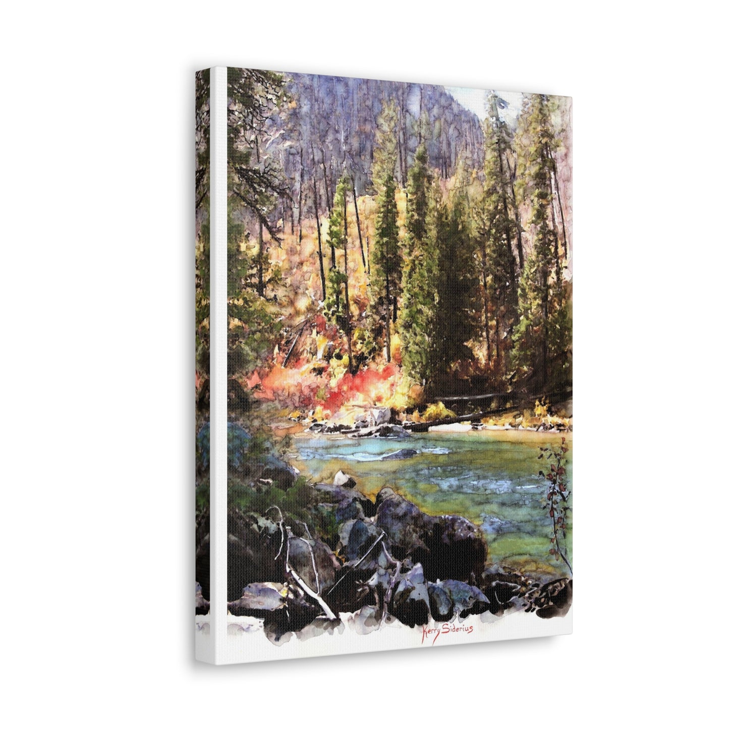 "Tumwater Canyon, Blue Water" Gallery Wrapped Canvas
