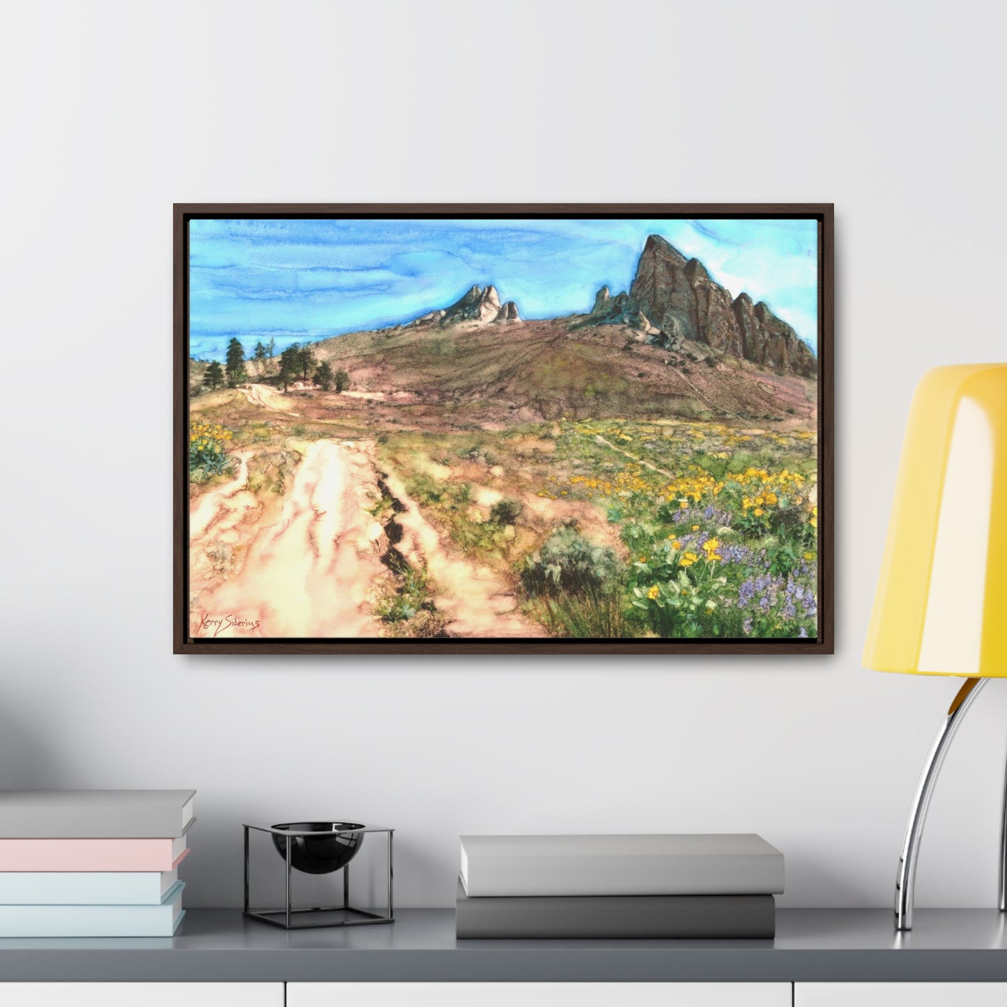 "Behind Saddle Rock" Wood Framed Gallery Wrapped Canvas