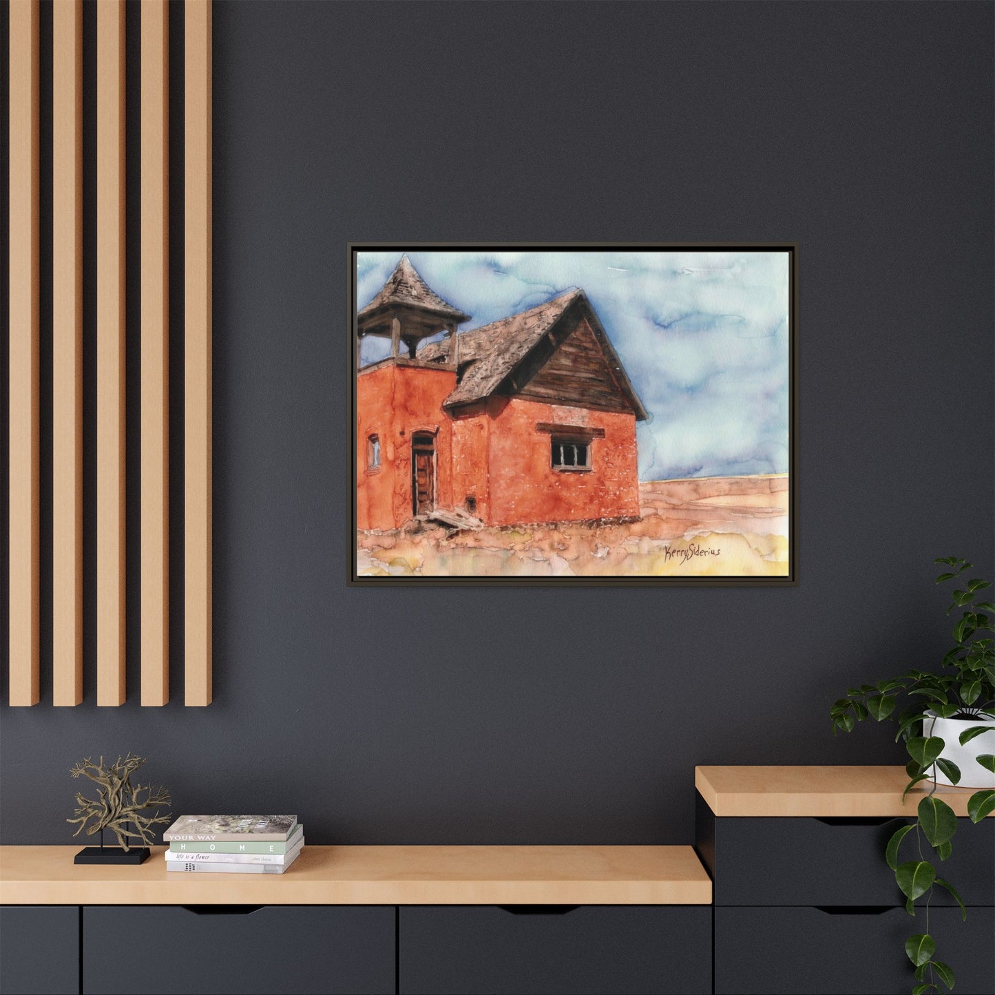 "Waterville Schoolhouse" Gallery Wrapped & Framed Canvas