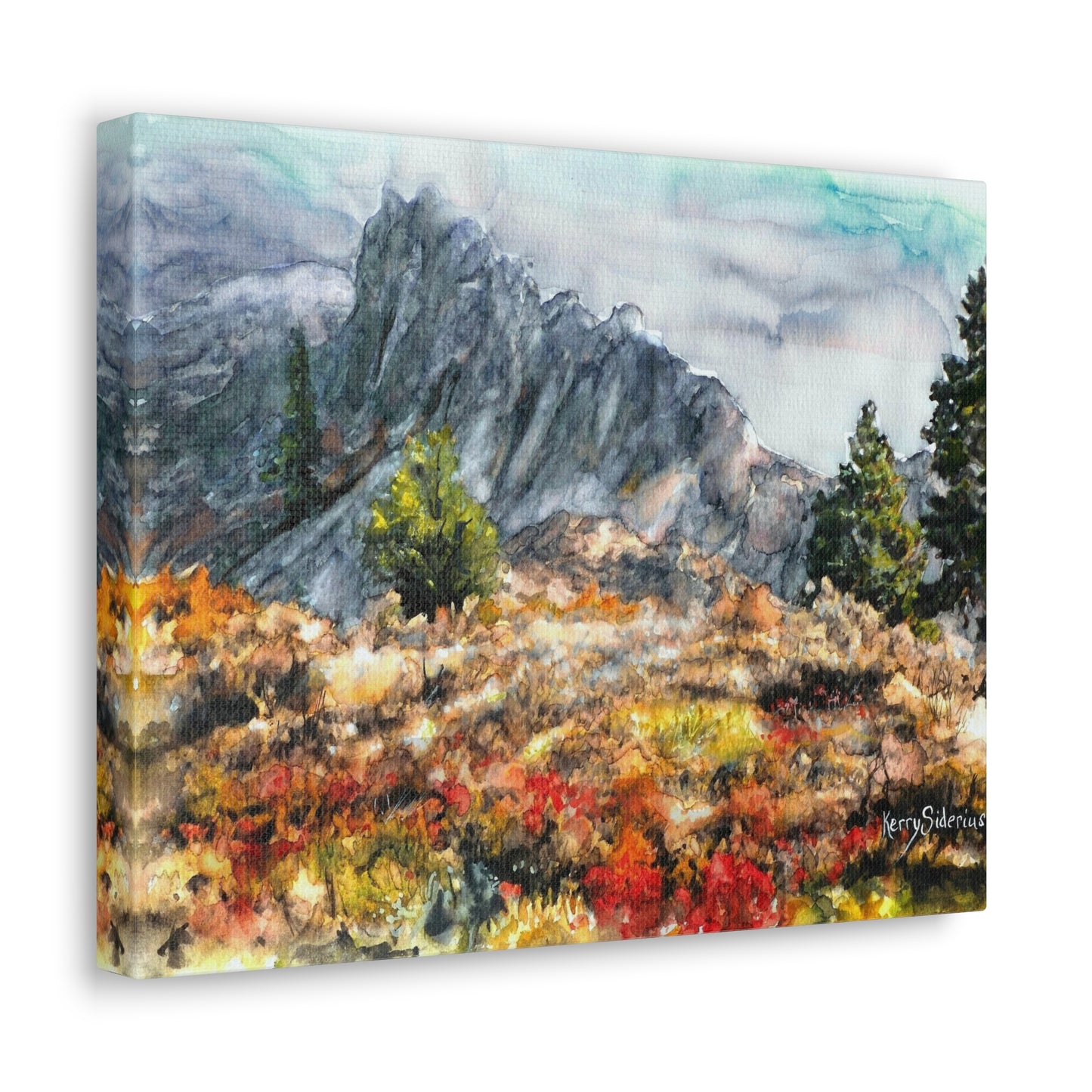 "Foggy Hike up the Peshastin Pinacles" Gallery Wrapped Canvas