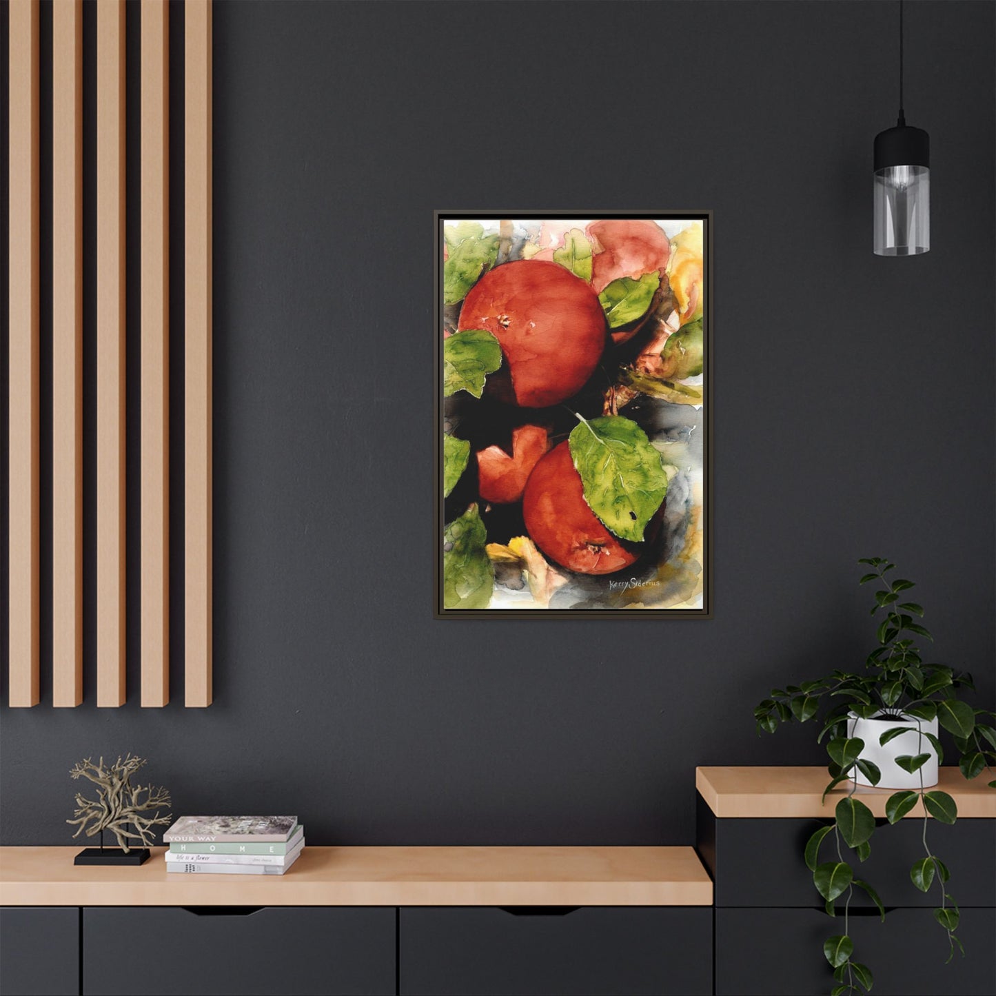 "Wenatchee Apples" Pinewood Framed Canvas