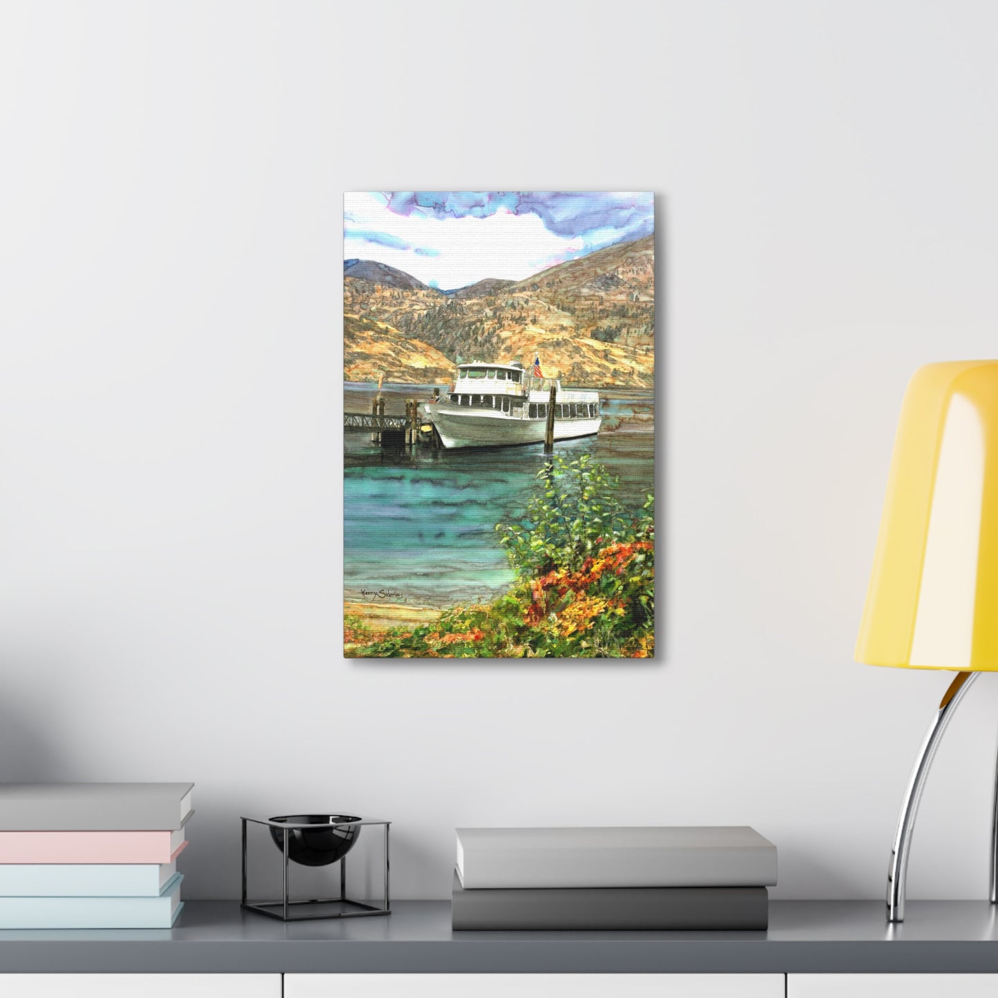"Lady of the Lake at Field's Point Landing" Gallery Wrapped Canvas