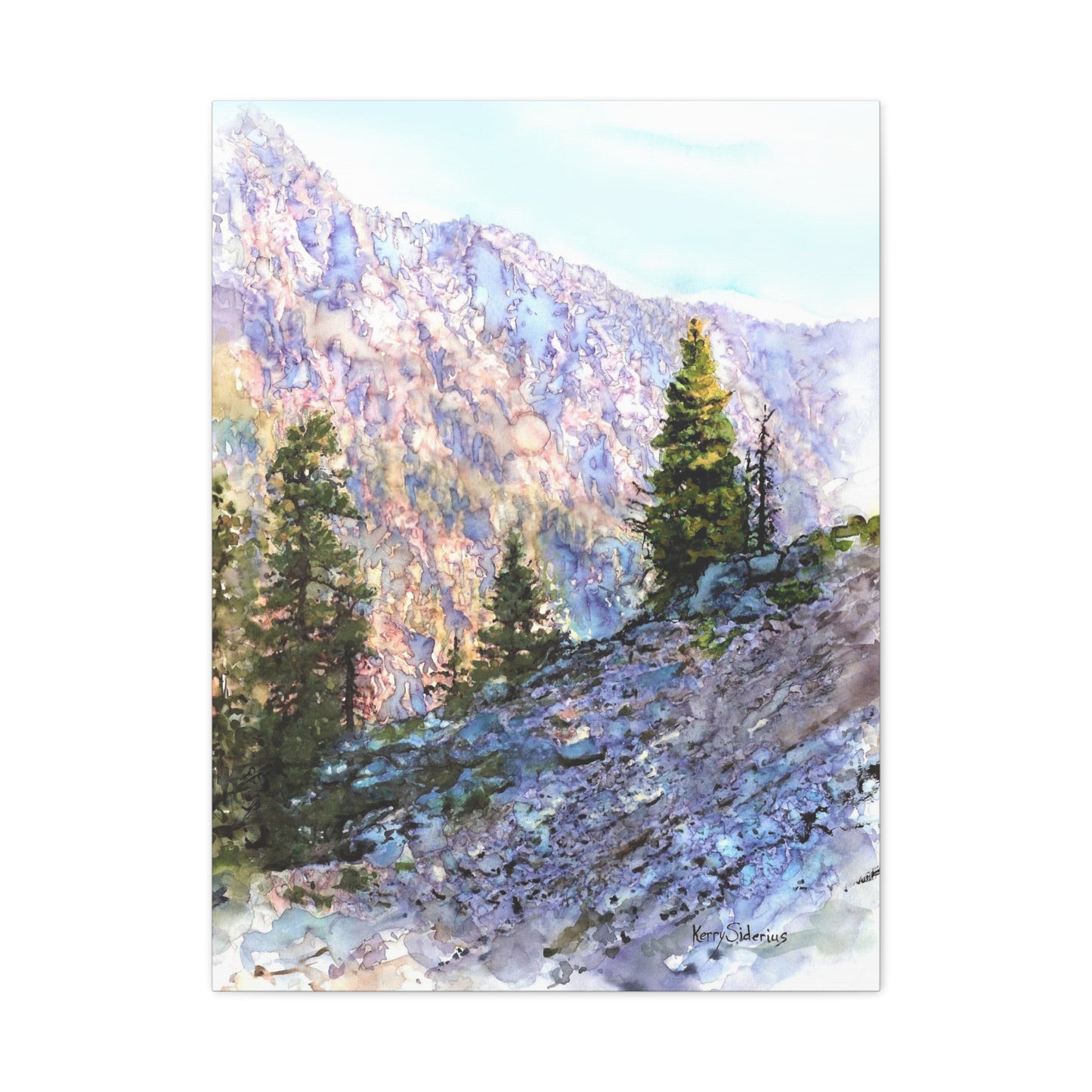 "Purple Mountain Sunset" Matte Canvas, Stretched, 1.25" - Kerry Siderius Art