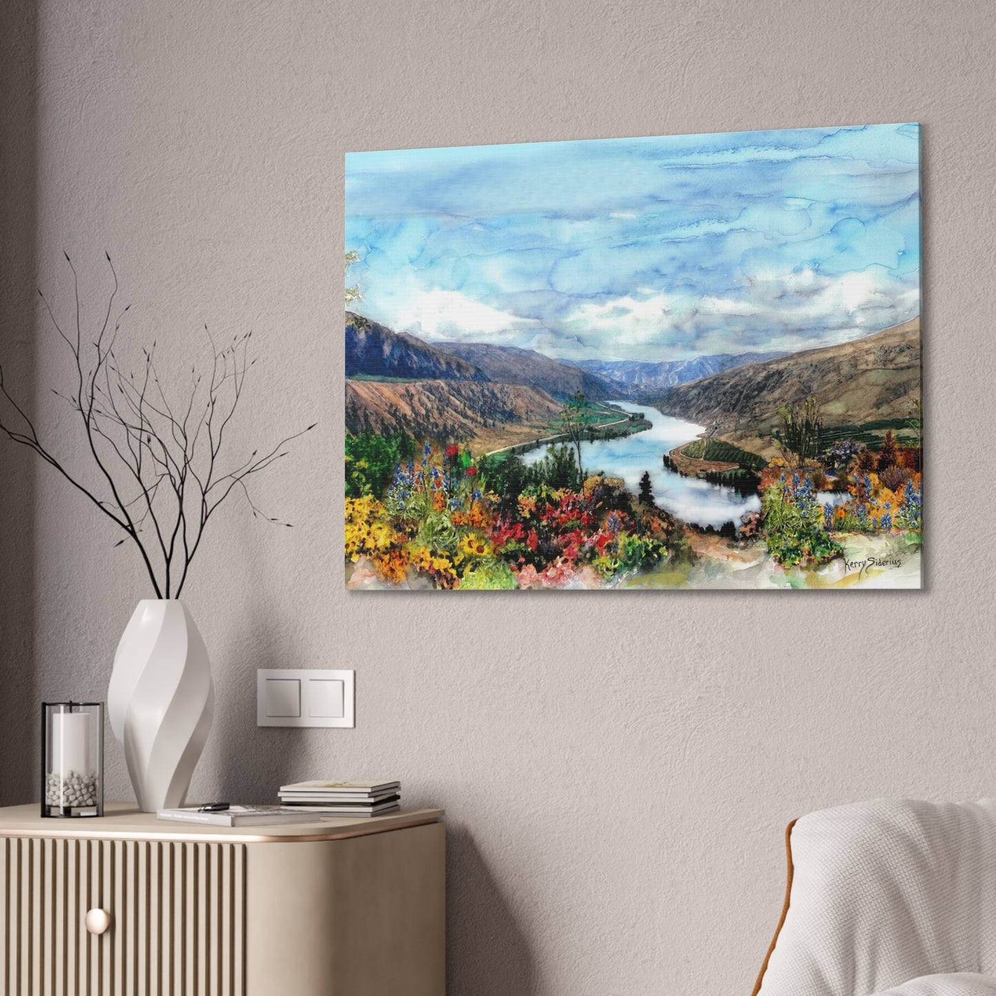 "Our Grand Columbia River" Stretched Canvas