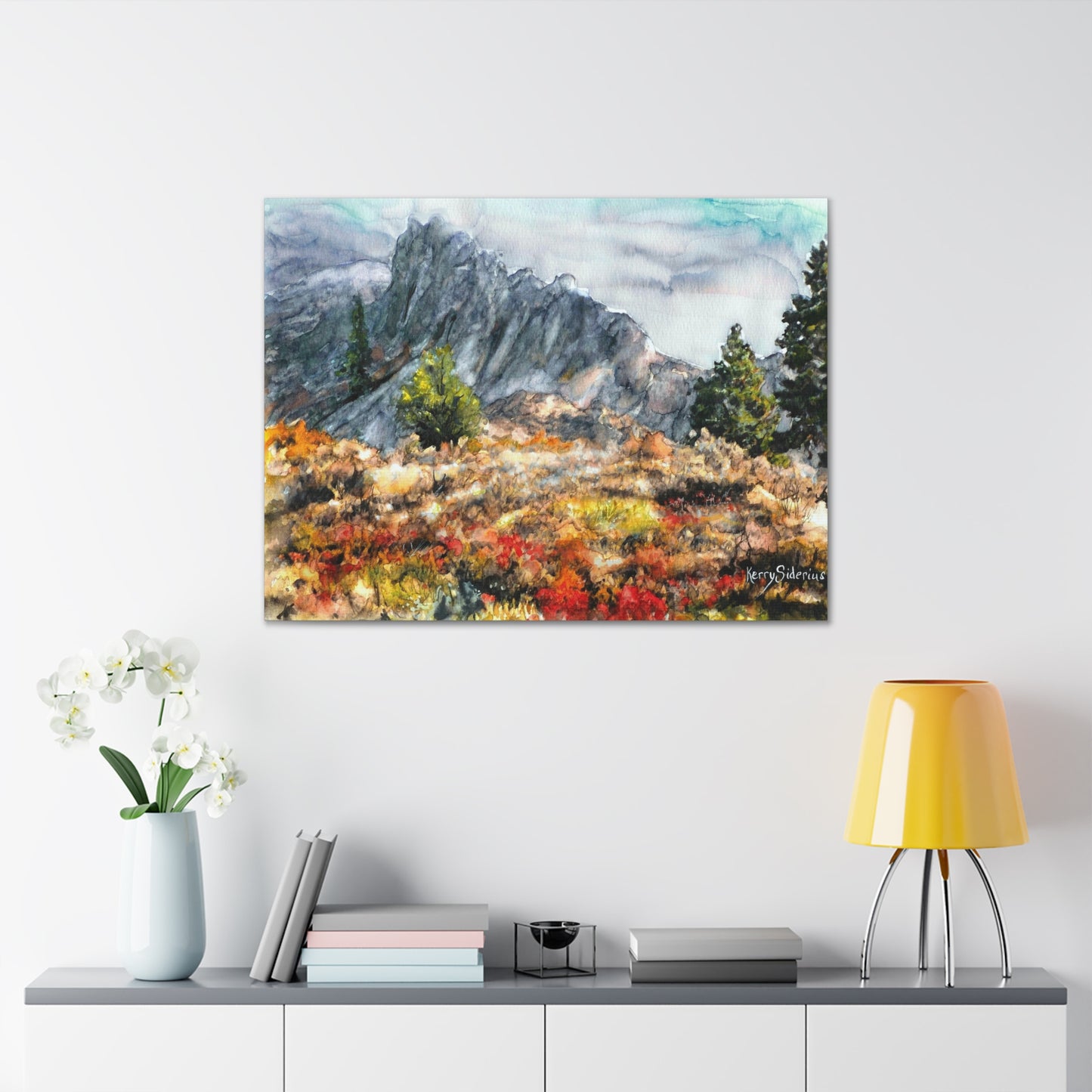 "Foggy Hike up the Peshastin Pinacles" Gallery Wrapped Canvas