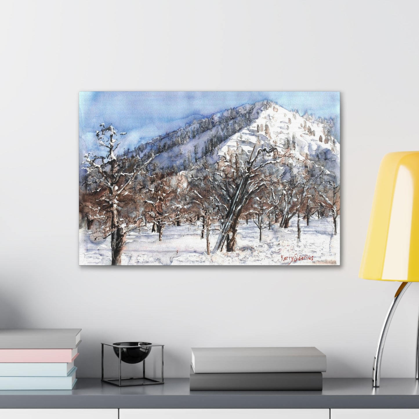 "Winter Orchard With Mountain, Cashmere" Canvas Gallery Wraps