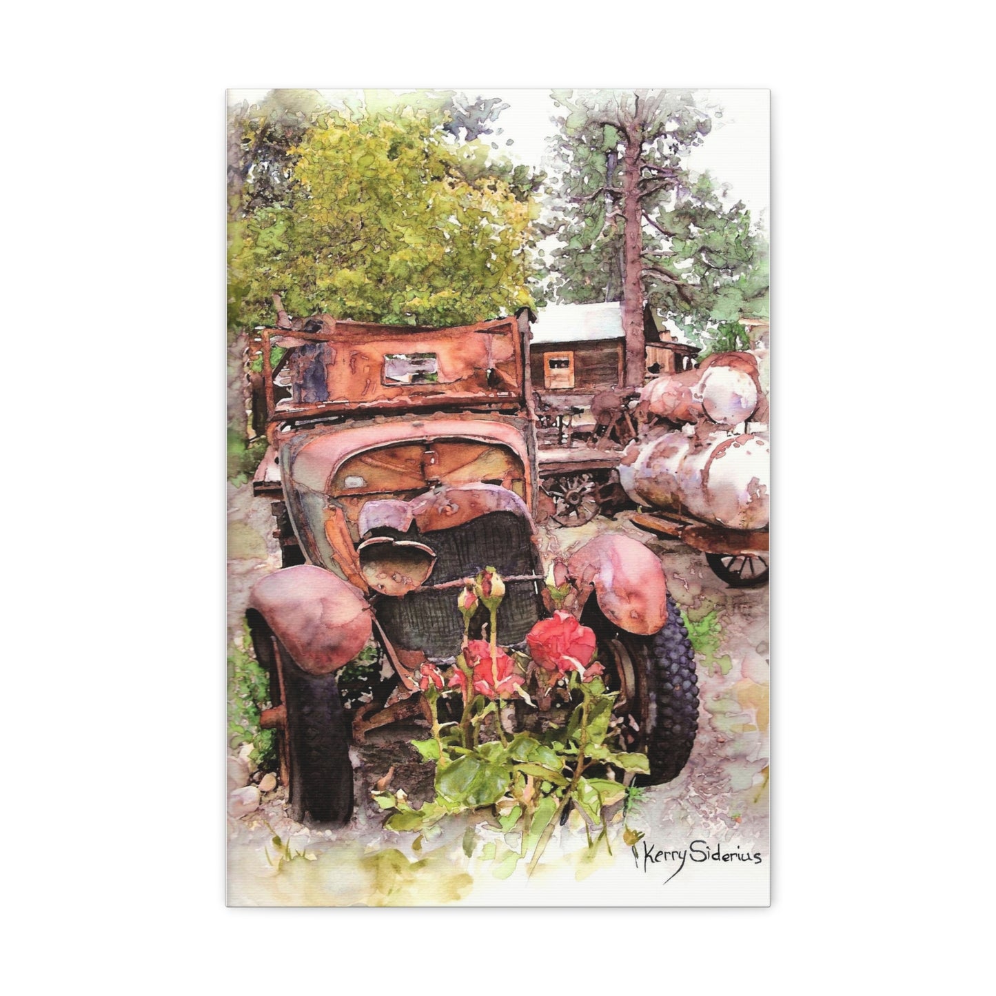 "Old Truck In Winthrop" Gallery Wrapped Canvas
