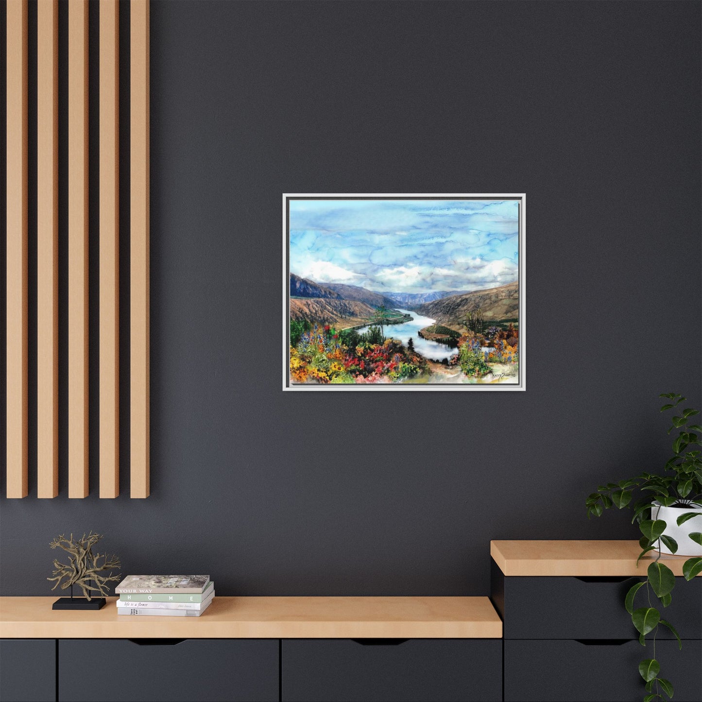 "Our Grand Columbia River" (30x24) Gallery Wrapped & Framed Canvas