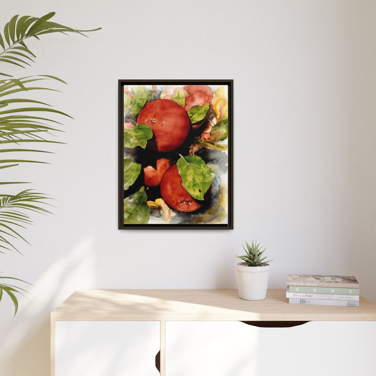 "Wenatchee Apples" Pinewood Framed Canvas
