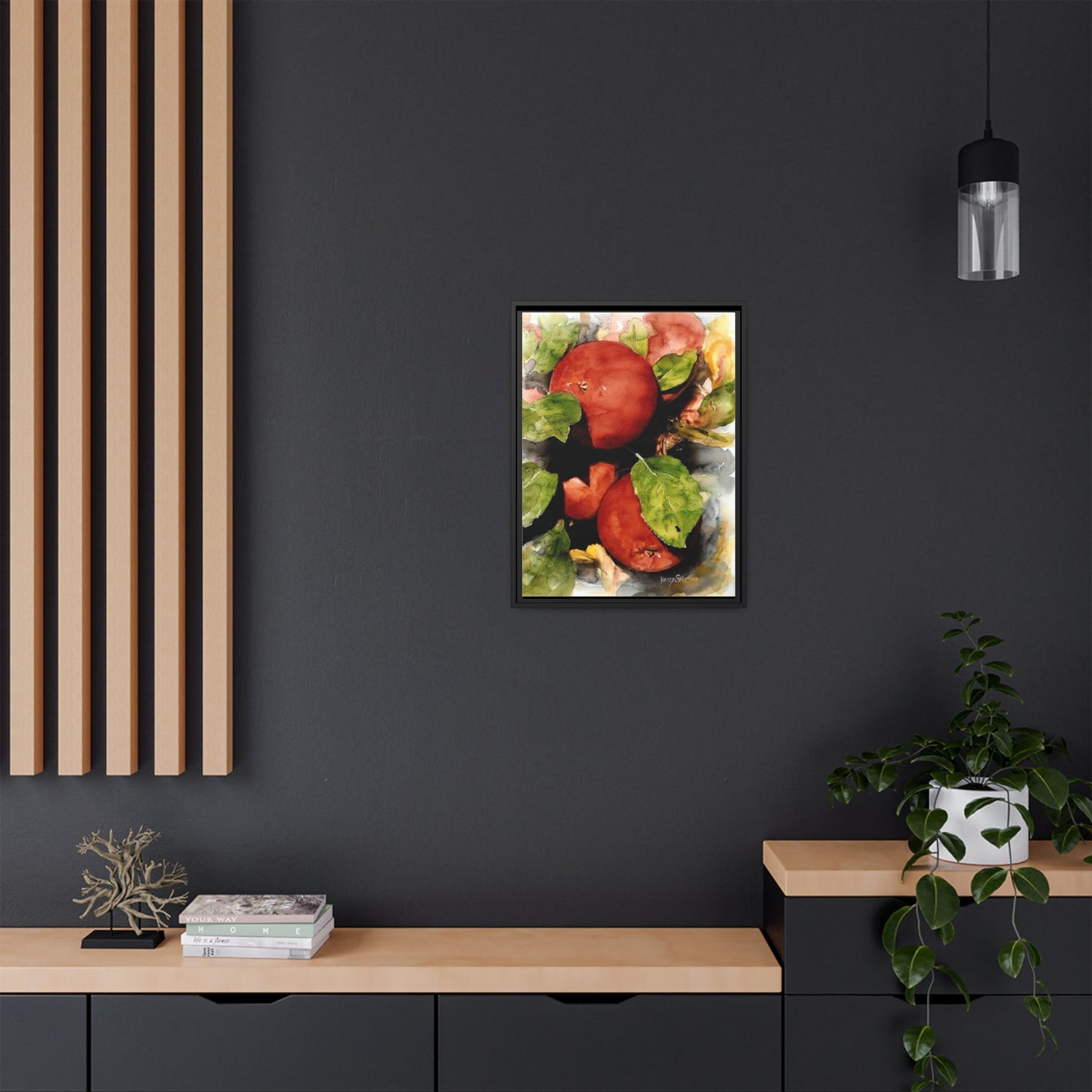 "Wenatchee Apples" Pinewood Framed Canvas