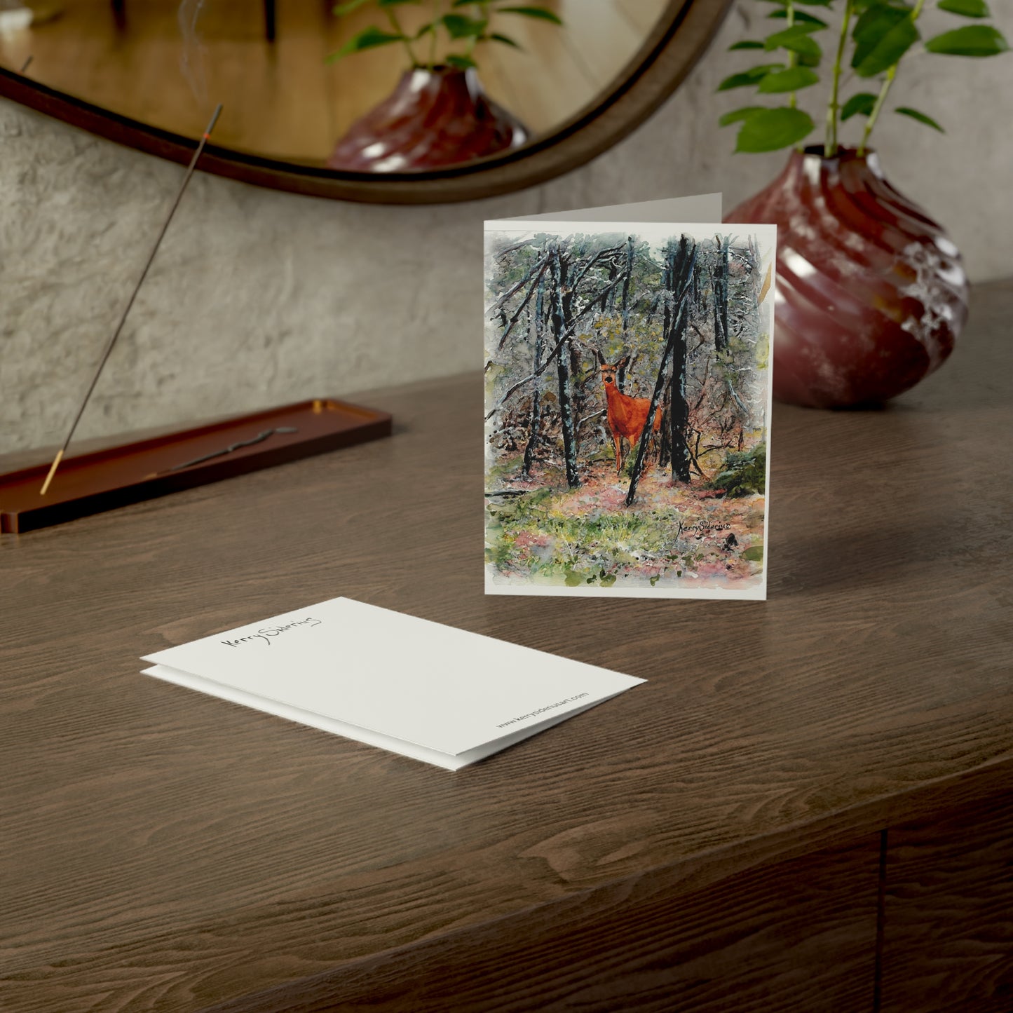 "New Growth in Last Year's Burn" Greeting Cards - Kerry Siderius Art