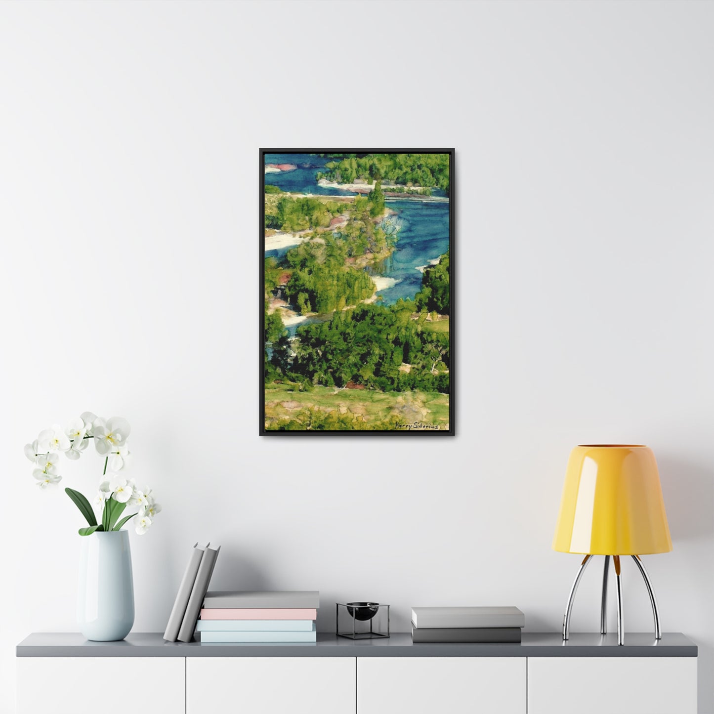 "Wenatchee River Looking West from Horse Lake Road" Canvas Wrap, Vertical Frame