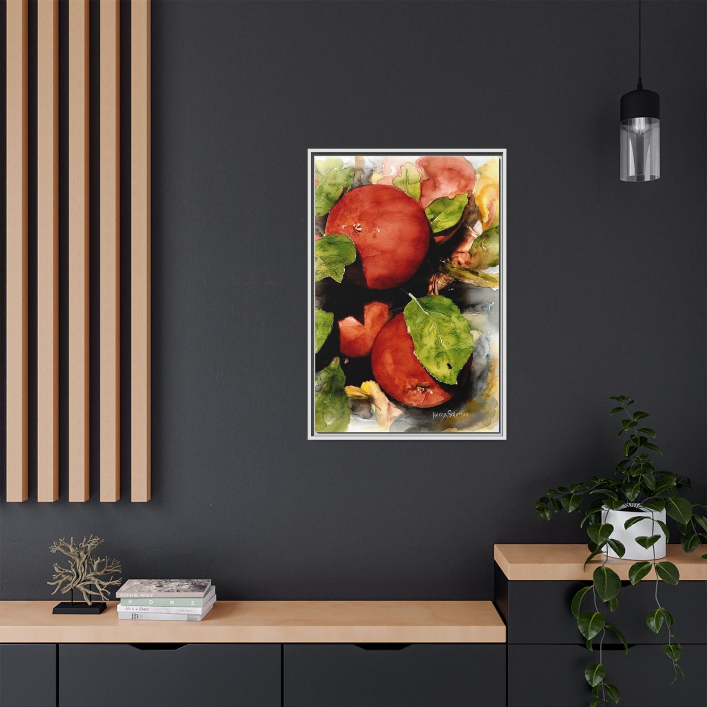 "Wenatchee Apples" Pinewood Framed Canvas