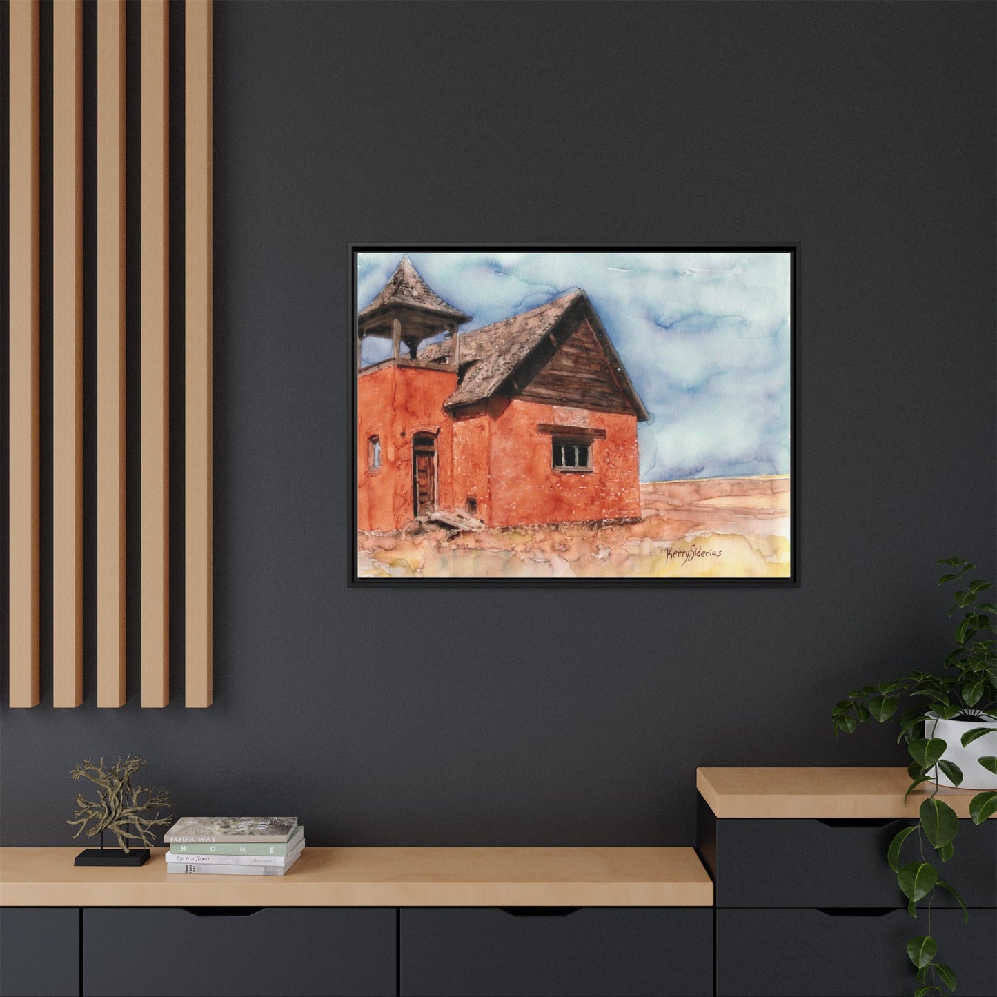 "Waterville Schoolhouse" Gallery Wrapped & Framed Canvas