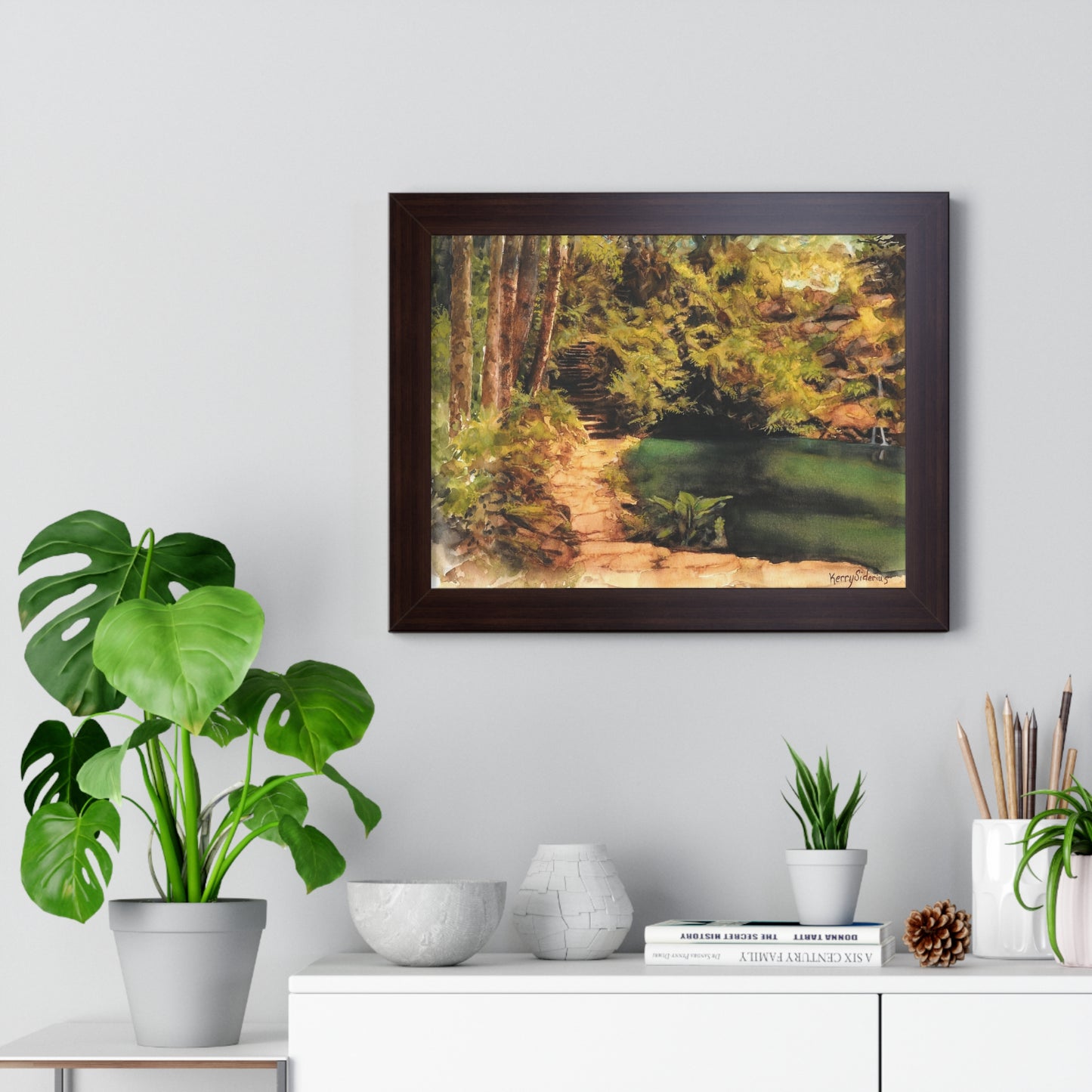 "Ohme Garden's Sylvan Pool" Framed Print