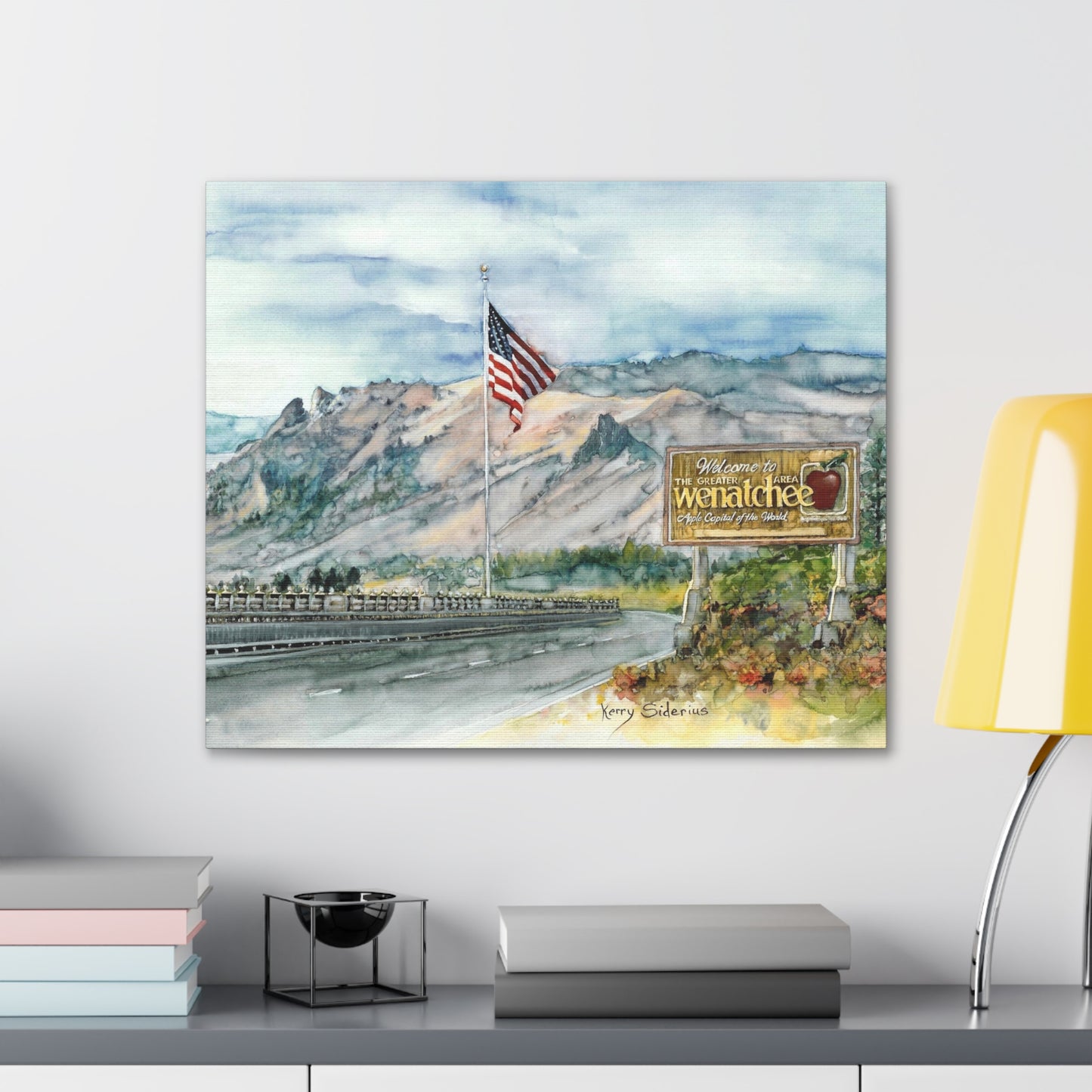 "Coming Home to Wenatchee, The Apple Capital of The World" Canvas Gallery Wrap