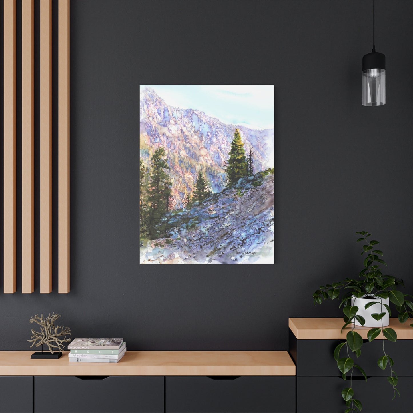 "Purple Mountain Sunset" Matte Canvas, Stretched, 1.25" - Kerry Siderius Art