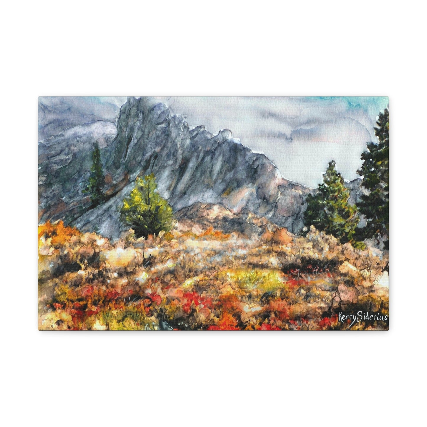 "Foggy Hike up the Peshastin Pinacles" Gallery Wrapped Canvas