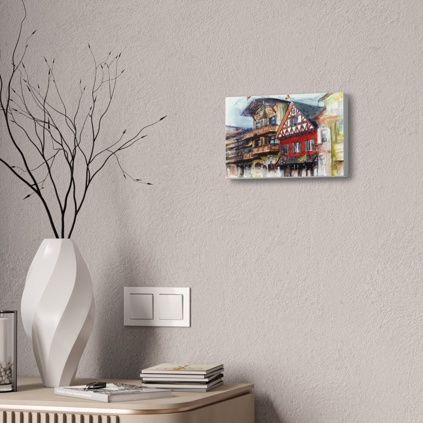 "Leavenworth Front Street" Stretched Canvas (3 Sizes) - Kerry Siderius Art
