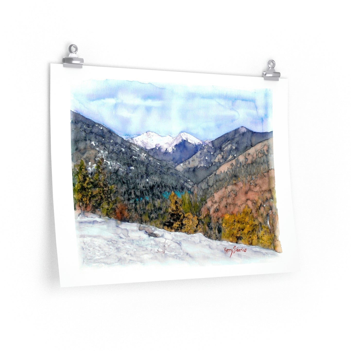 "Spring Hike with First Peek of Lake" Matte Archival Poster - Kerry Siderius Art