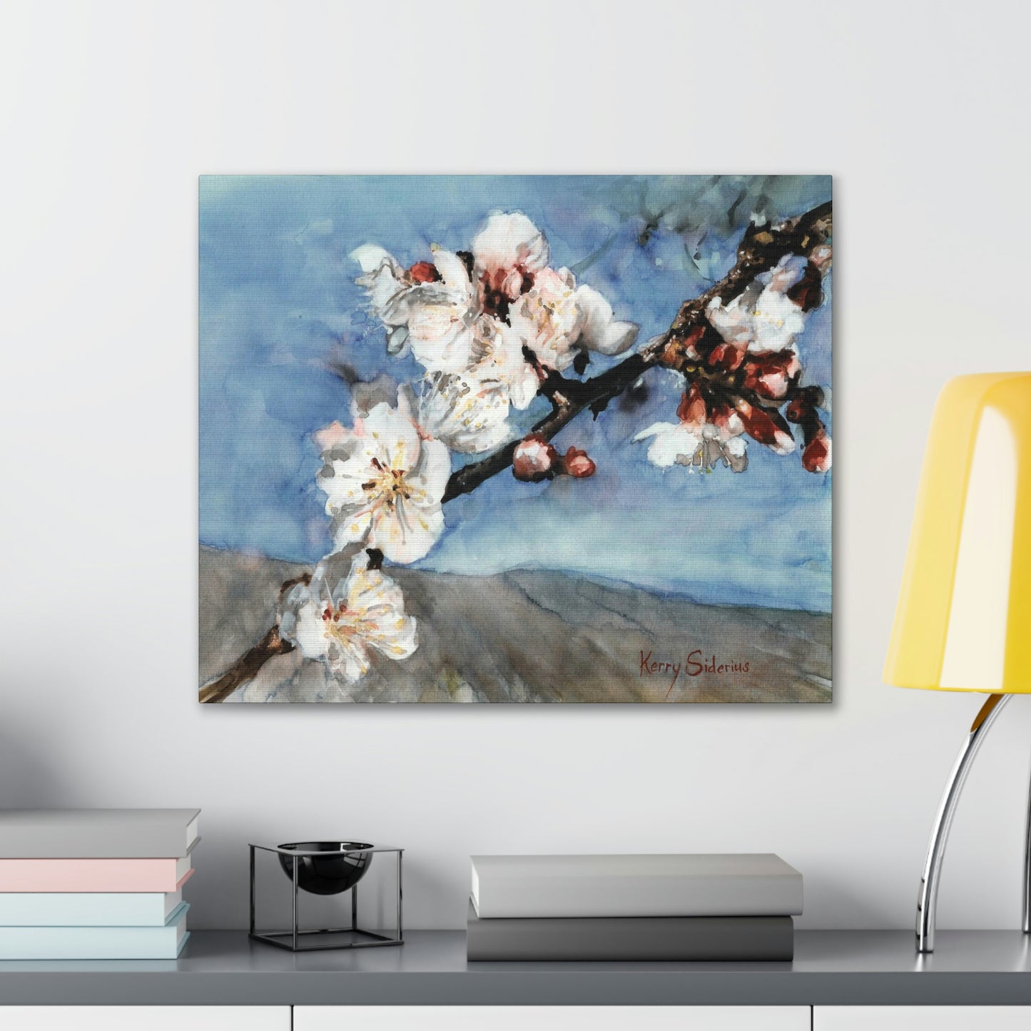 "Nectarine Blossoms" Stretched Canvas - Kerry Siderius Art