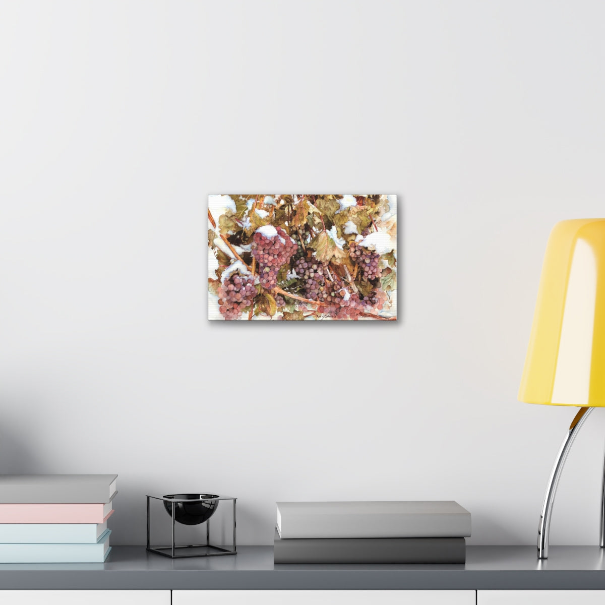 "Snowy Grapes in Chelan" Canvas (6 Sizes Available) - Kerry Siderius Art