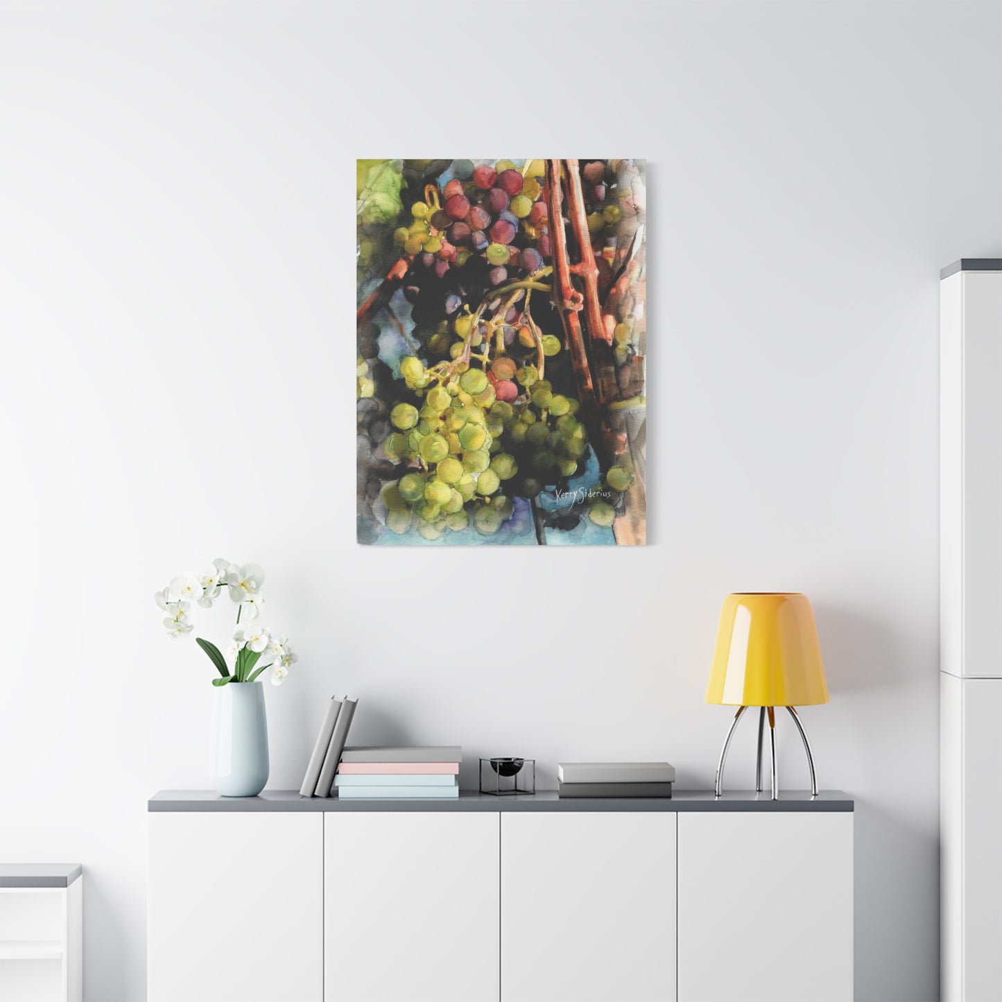 "Wine Grapes Getting Some Color" Matte Canvas, Stretched, 1.25" - Kerry Siderius Art