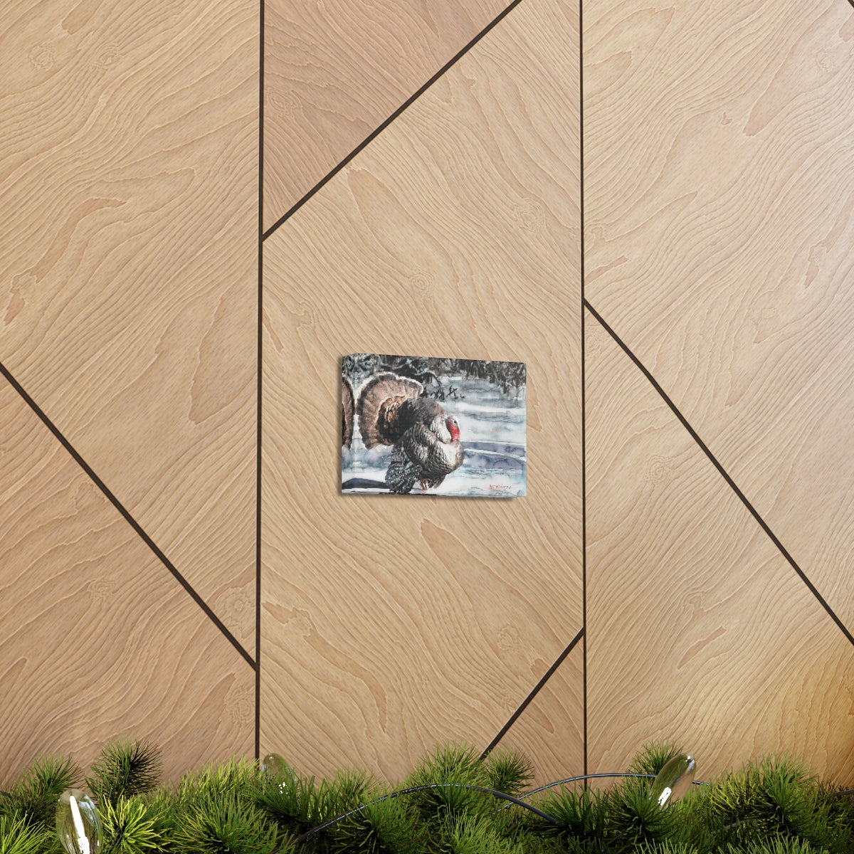 "Wild Turkey in the Snow" Canvas Gallery Wrap - Kerry Siderius Art