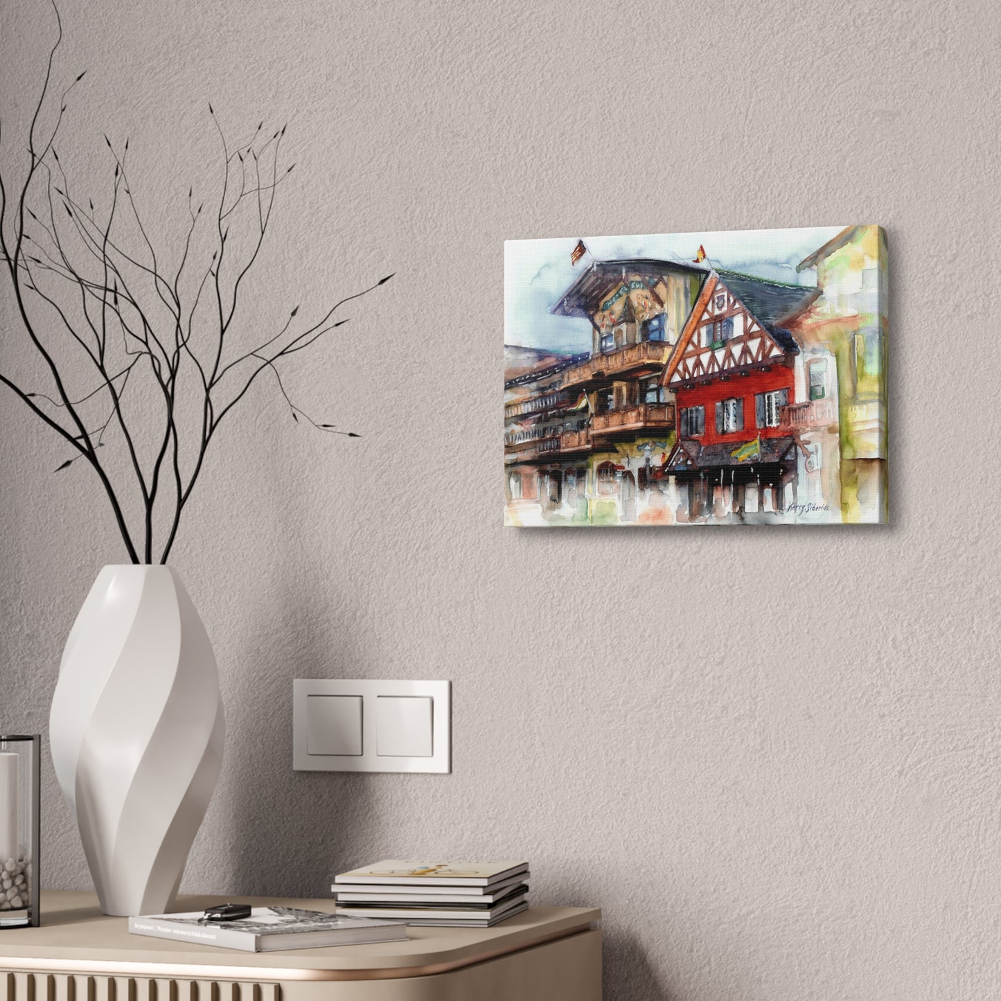"Leavenworth Front Street" Stretched Canvas (3 Sizes) - Kerry Siderius Art
