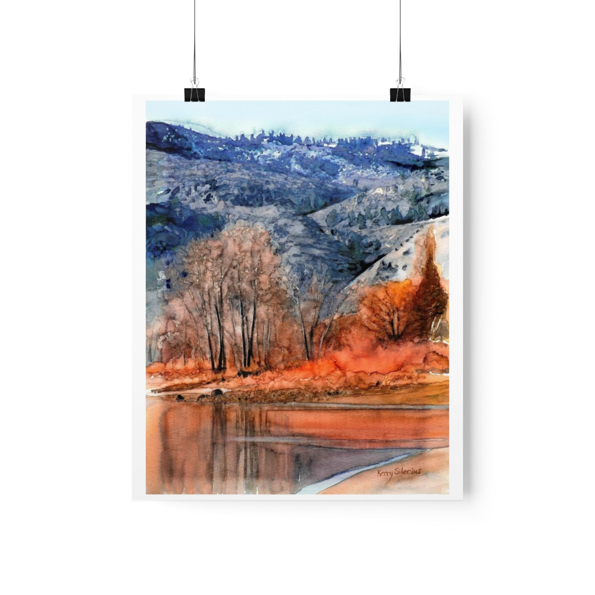 "Columbia River Early Winter" on Archival Poster - Kerry Siderius Art