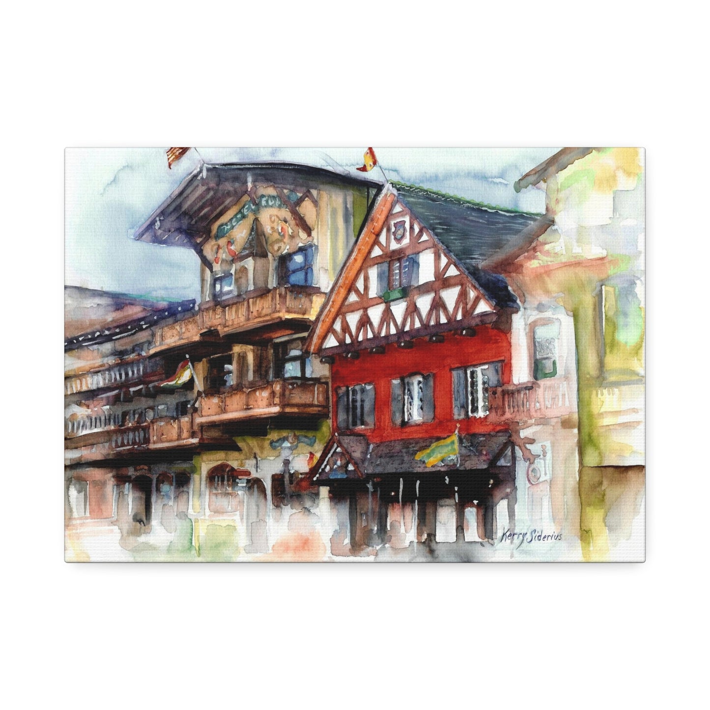 "Leavenworth Front Street" Stretched Canvas (3 Sizes) - Kerry Siderius Art