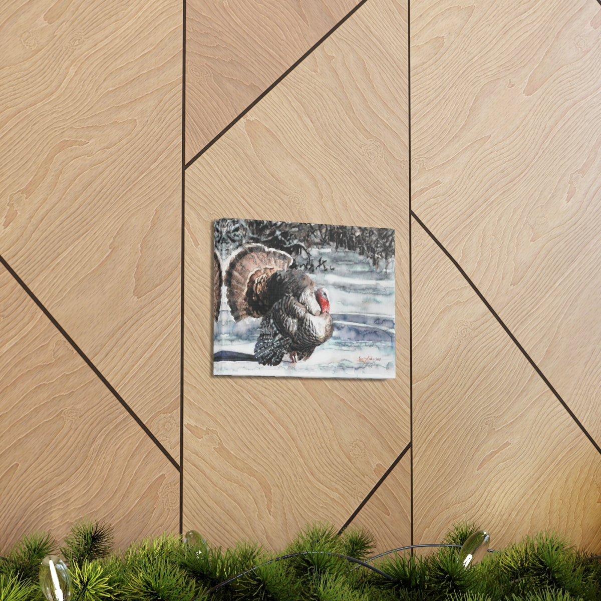"Wild Turkey in the Snow" Canvas Gallery Wrap - Kerry Siderius Art