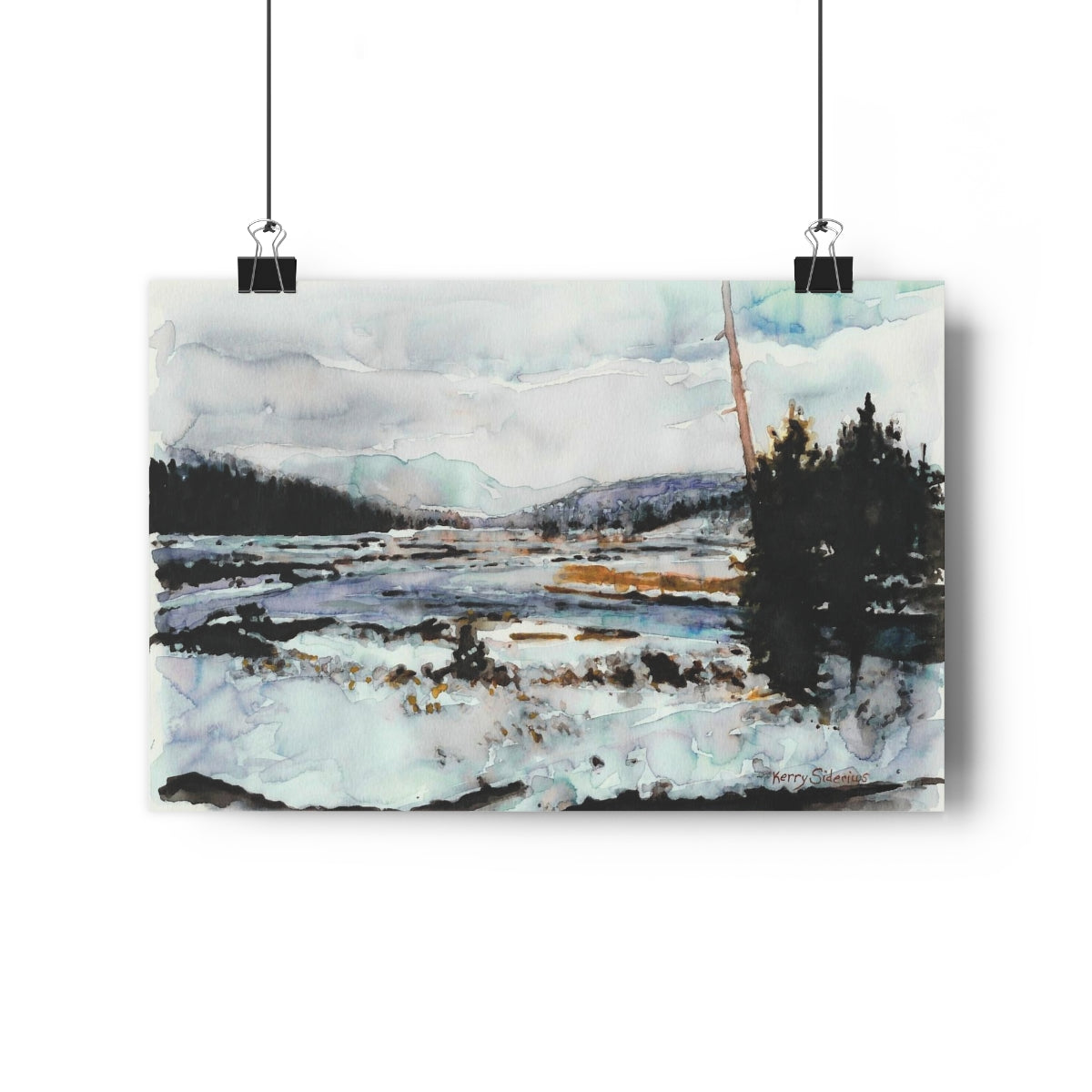 "Snowy Methow Scene" Archival Paper Print - Kerry Siderius Art
