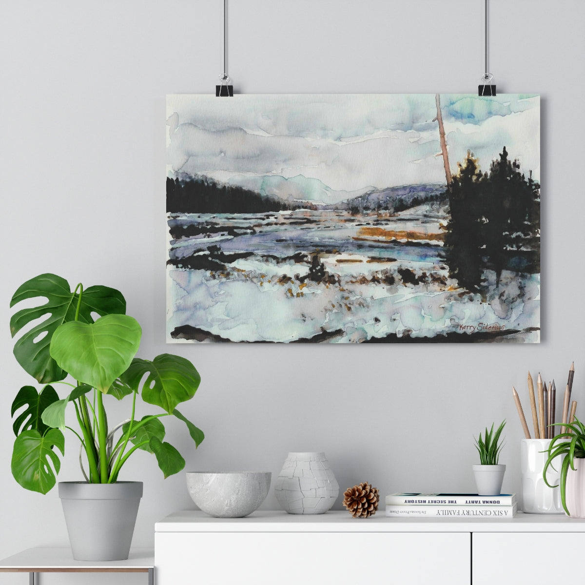 "Snowy Methow Scene" Archival Paper Print - Kerry Siderius Art