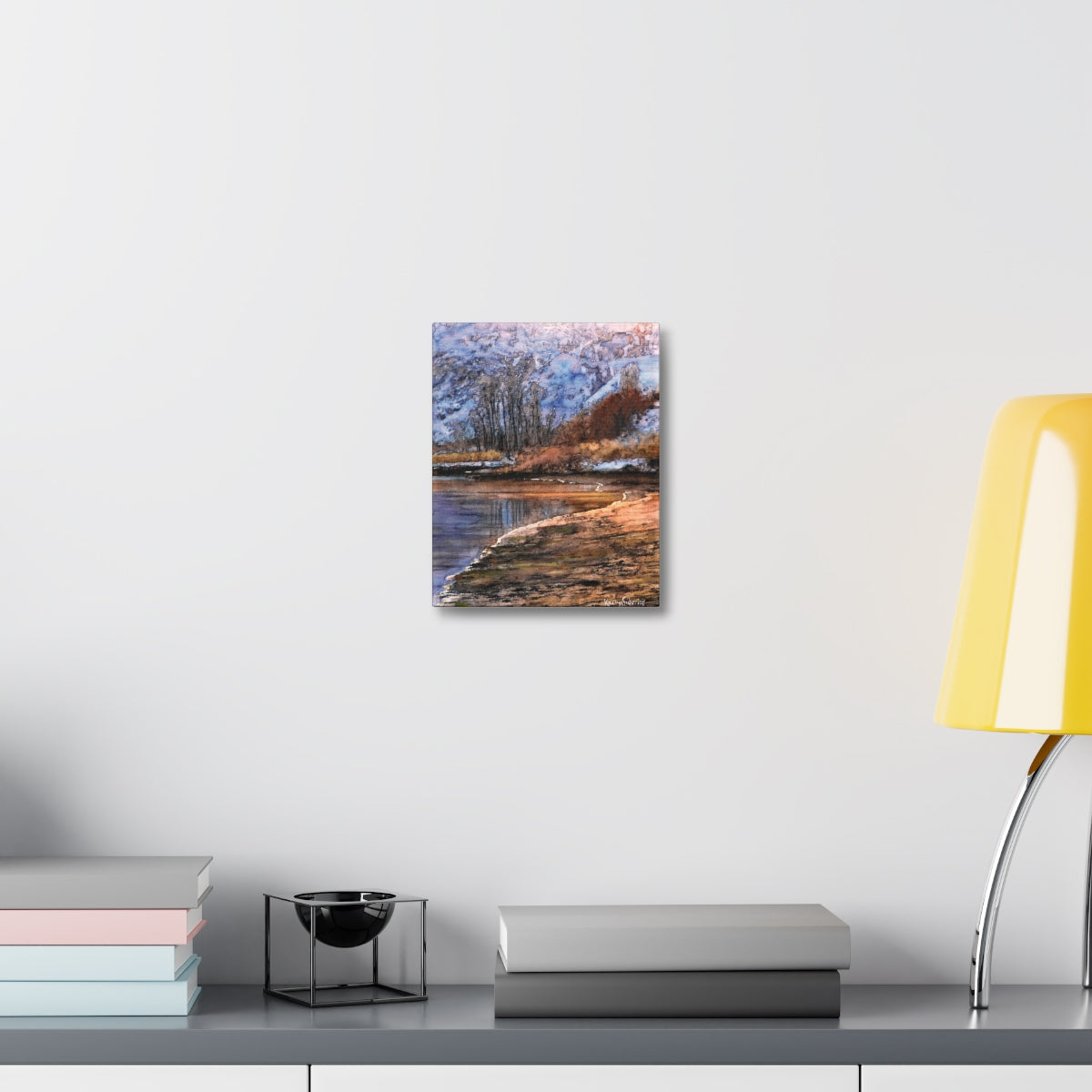 "Winter View by the Columbia River" Satin Canvas - Kerry Siderius Art